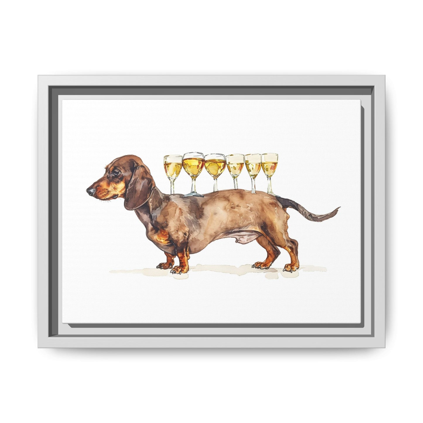 Dachshund Drink Art Print, Framed Wall Decor, Dog Lovers Gift, Pet Lover Decor, Funny Dog Art, Home Bar Decoration