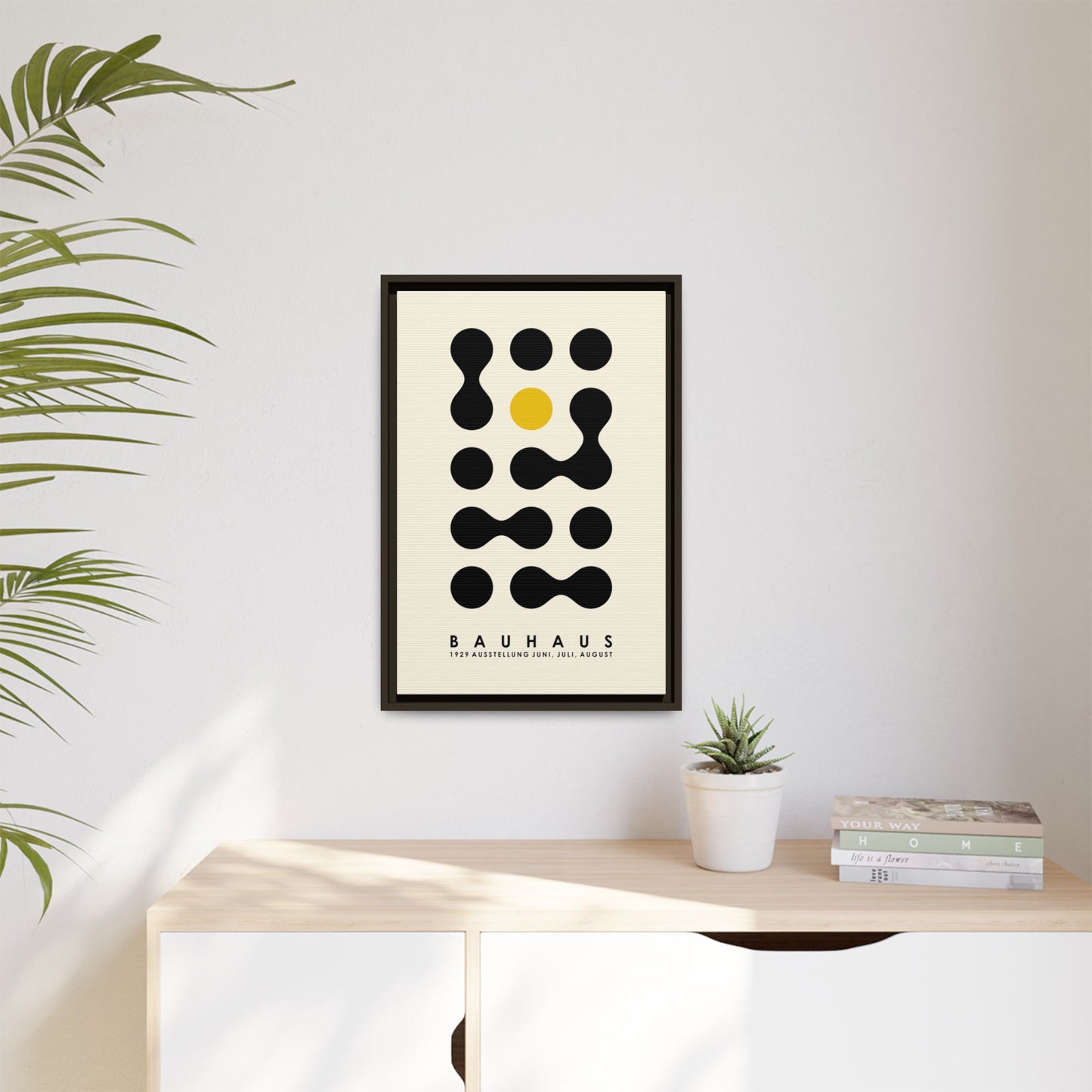 Bauhaus Inspired Framed Canvas Art - Modern Wall Decor