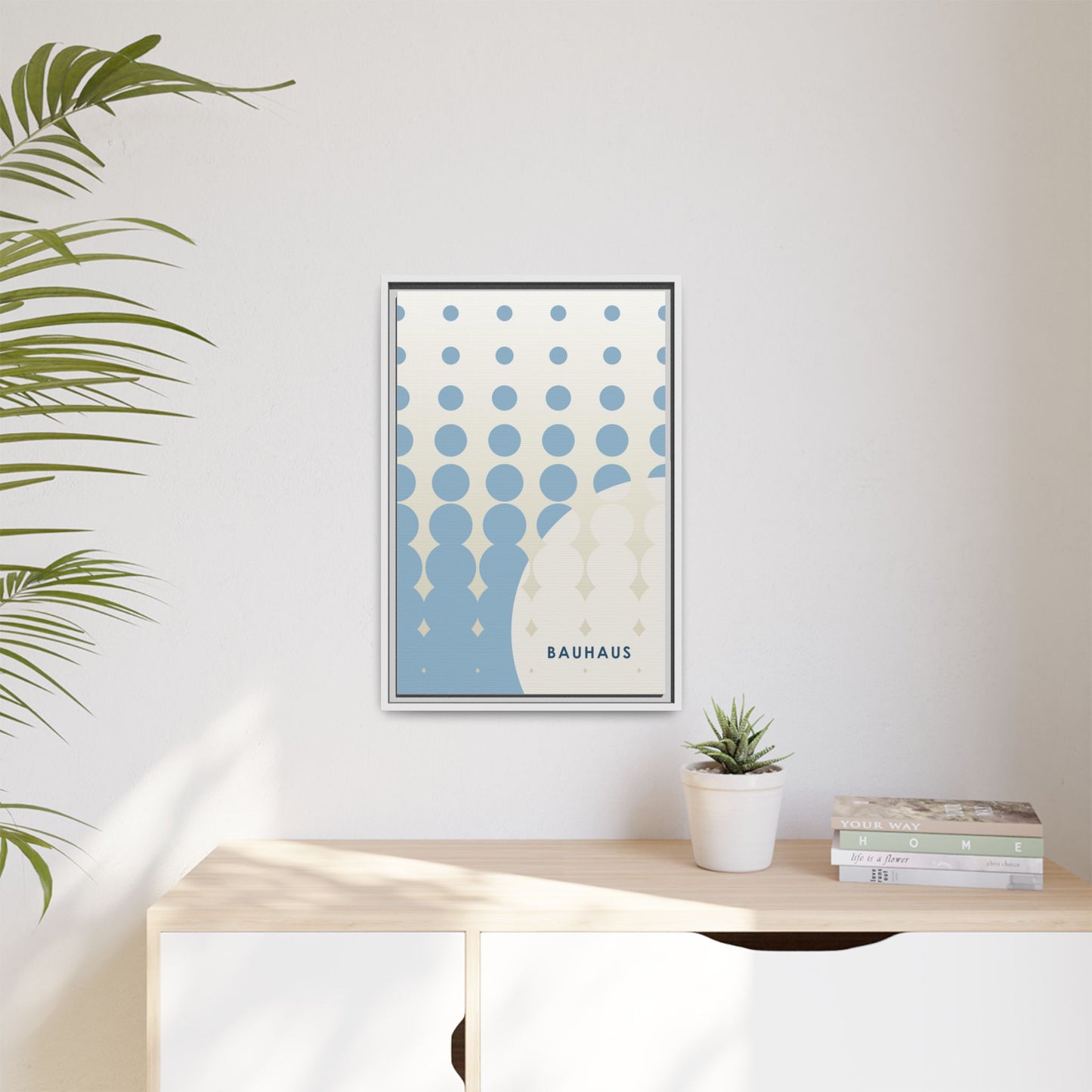 Bauhaus Abstract Framed Matte Canvas Wall Art - Modern Home Decor