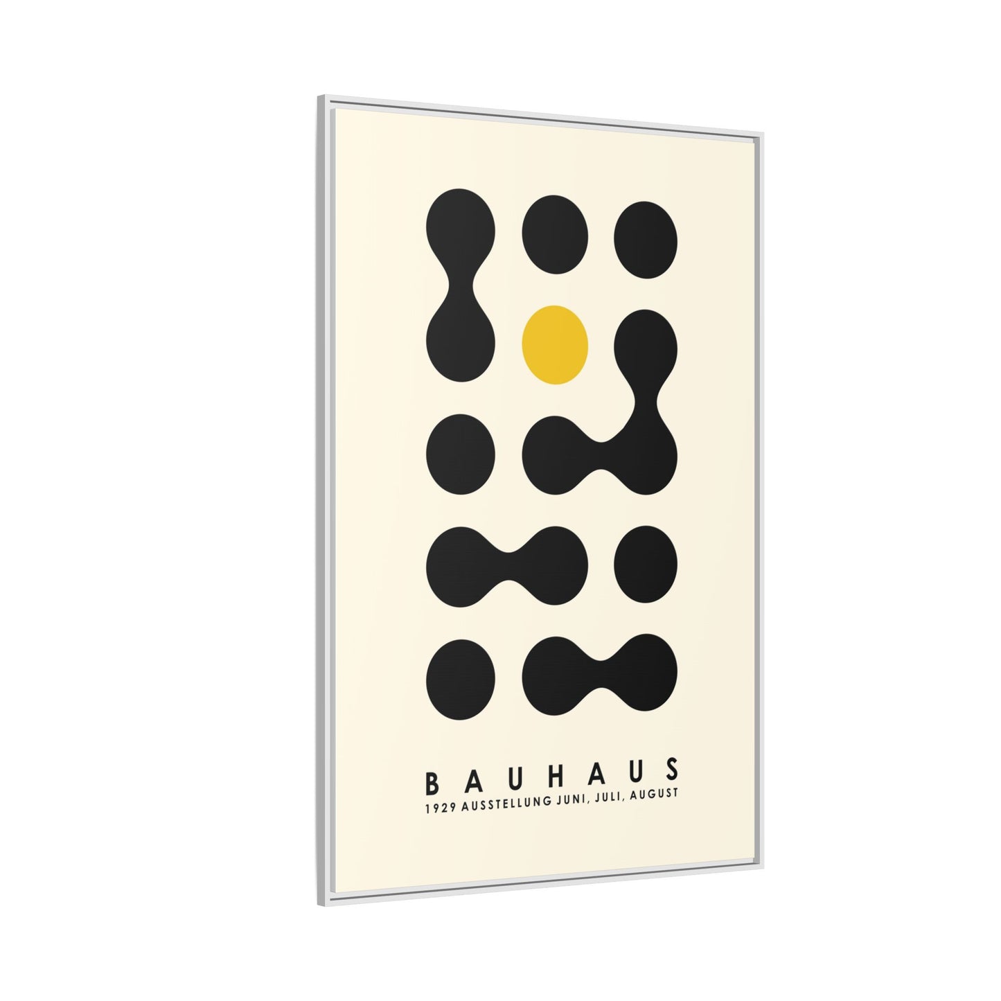 Bauhaus Inspired Framed Canvas Art - Modern Wall Decor