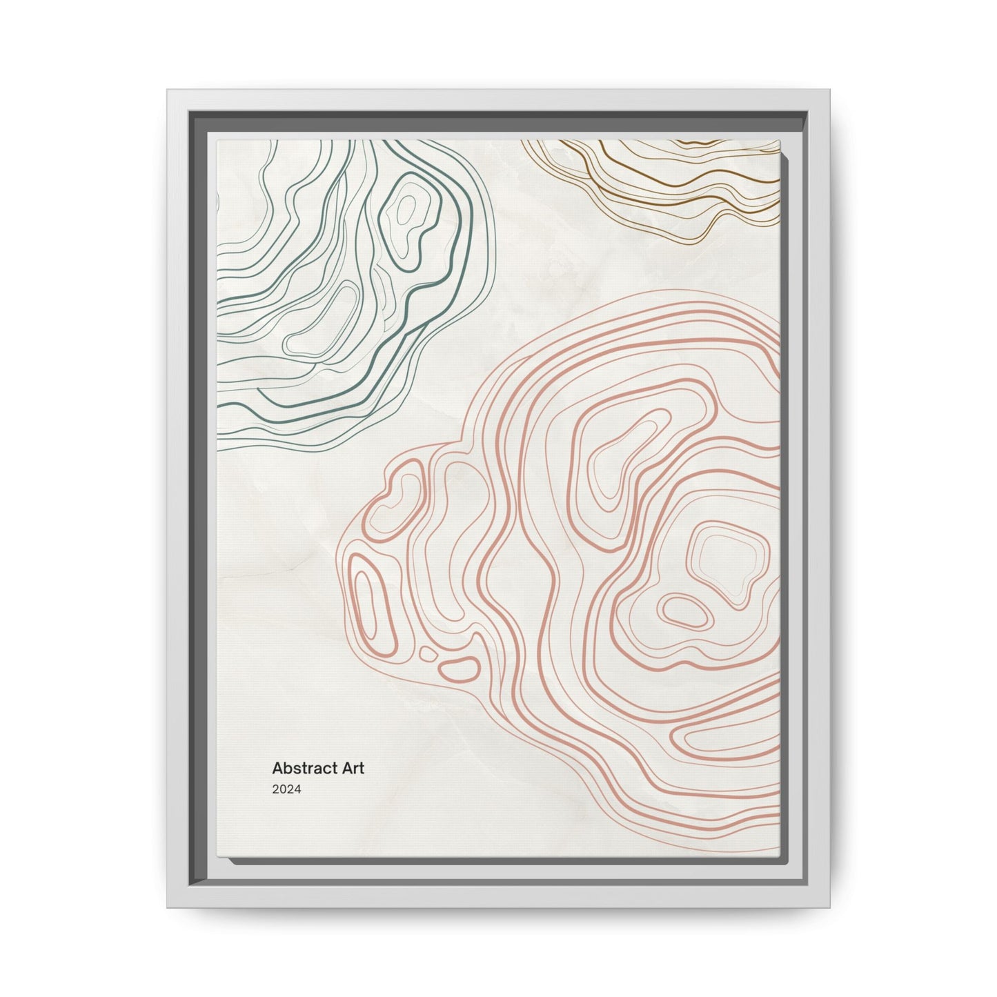 Abstract Multi-Color Framed Canvas Art Print - 2024 Decor