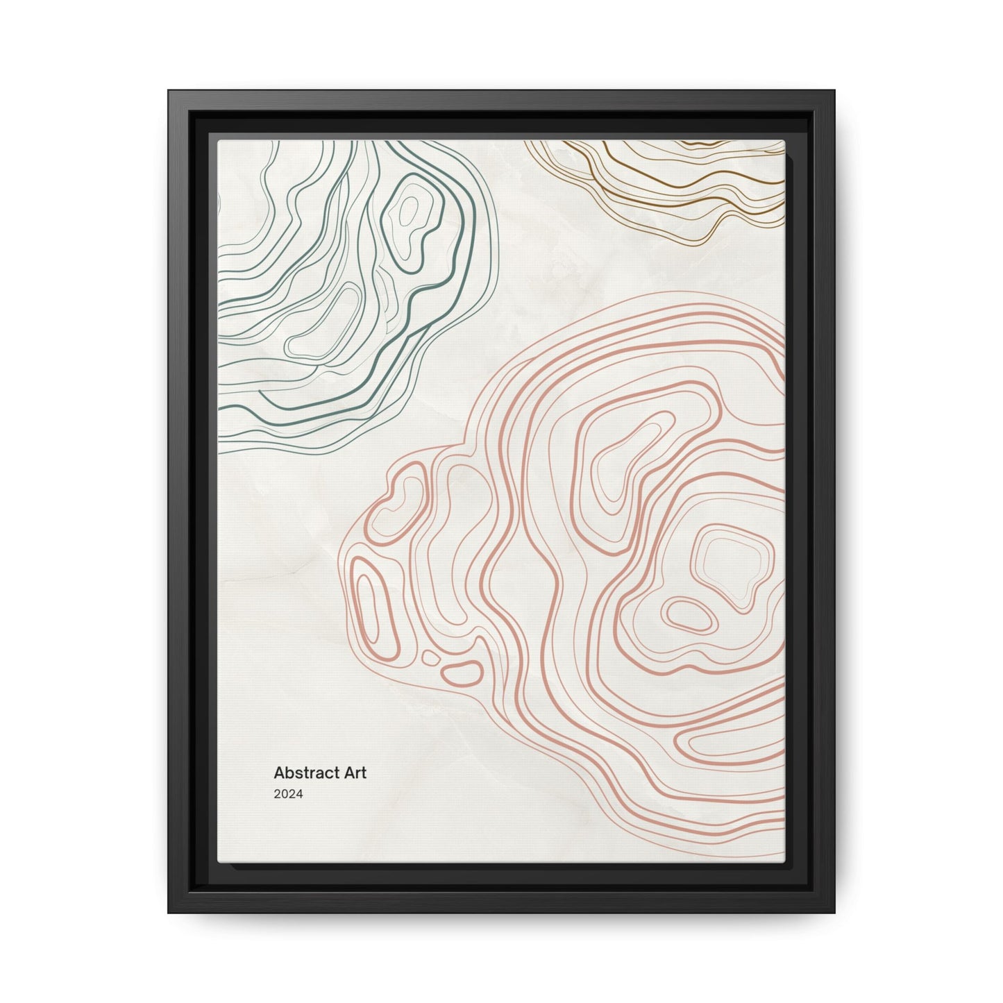 Abstract Multi-Color Framed Canvas Art Print - 2024 Decor