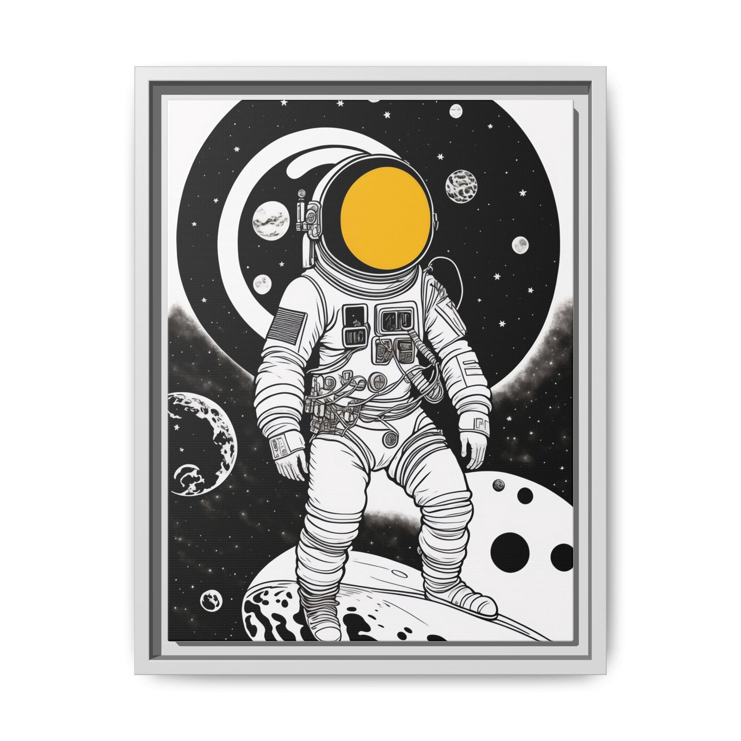 Astronaut Canvas Print, Cosmic Wall Art, Space Decor for Kids, Modern Home Decoration, Gift for Space Enthusiasts, Unique Astronaut Wall Art