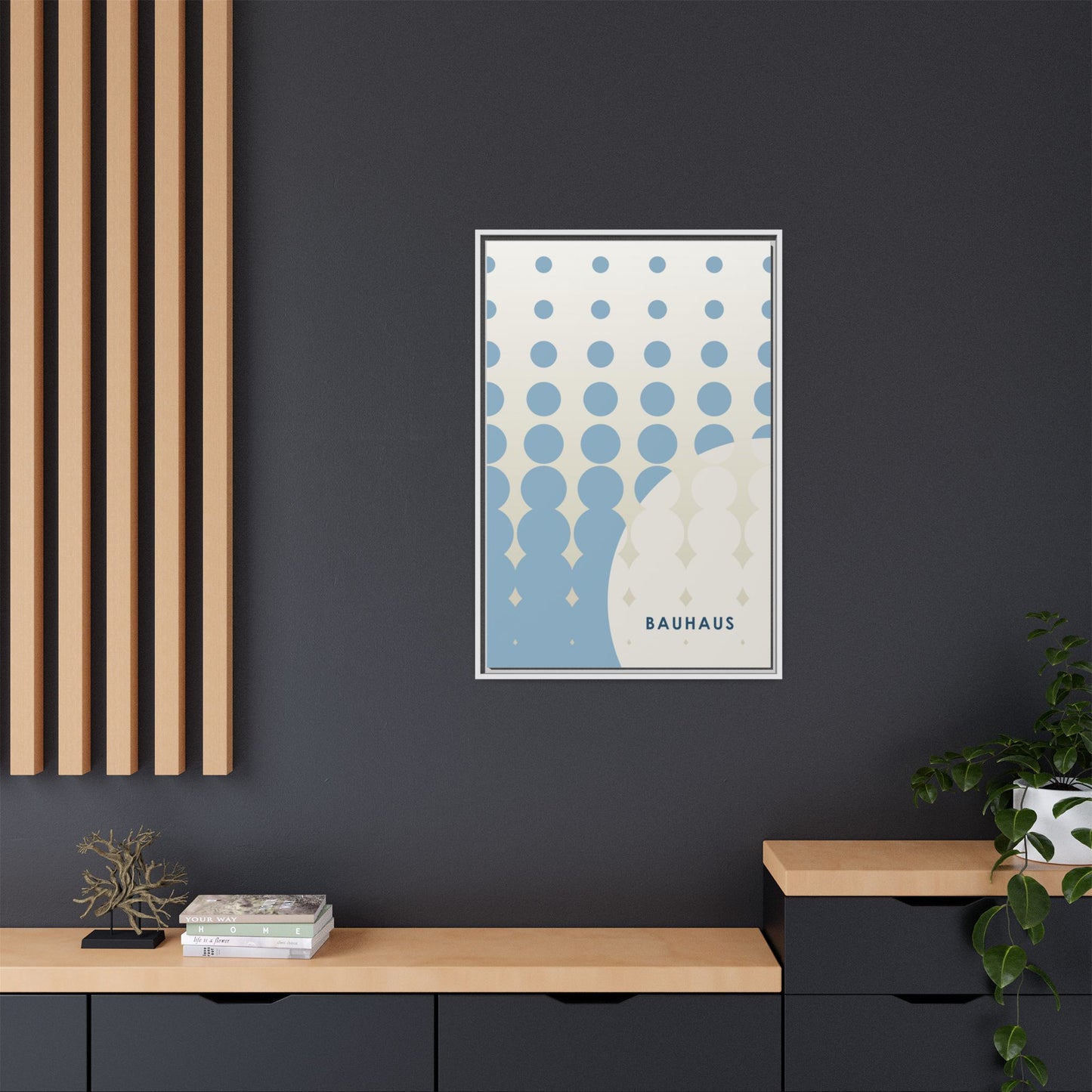 Bauhaus Abstract Framed Matte Canvas Wall Art - Modern Home Decor