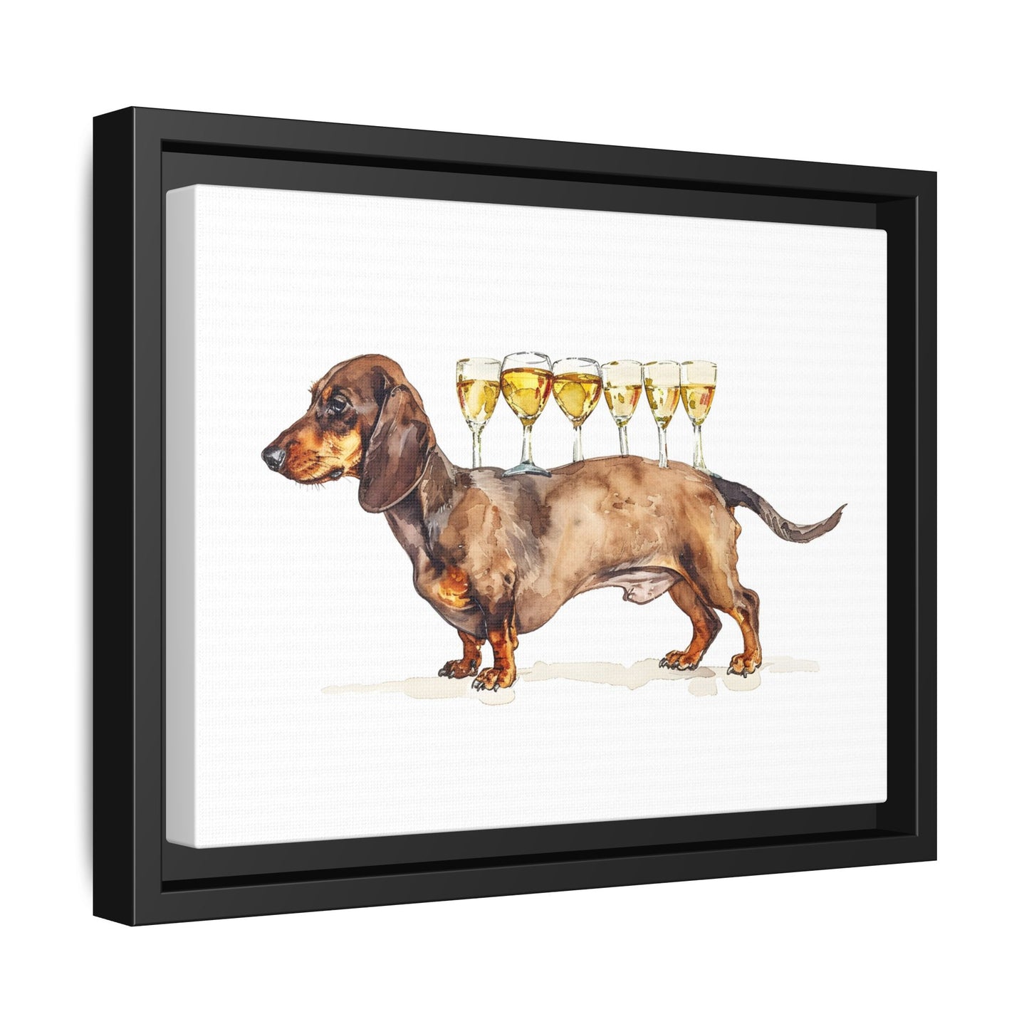 Dachshund Drink Art Print, Framed Wall Decor, Dog Lovers Gift, Pet Lover Decor, Funny Dog Art, Home Bar Decoration