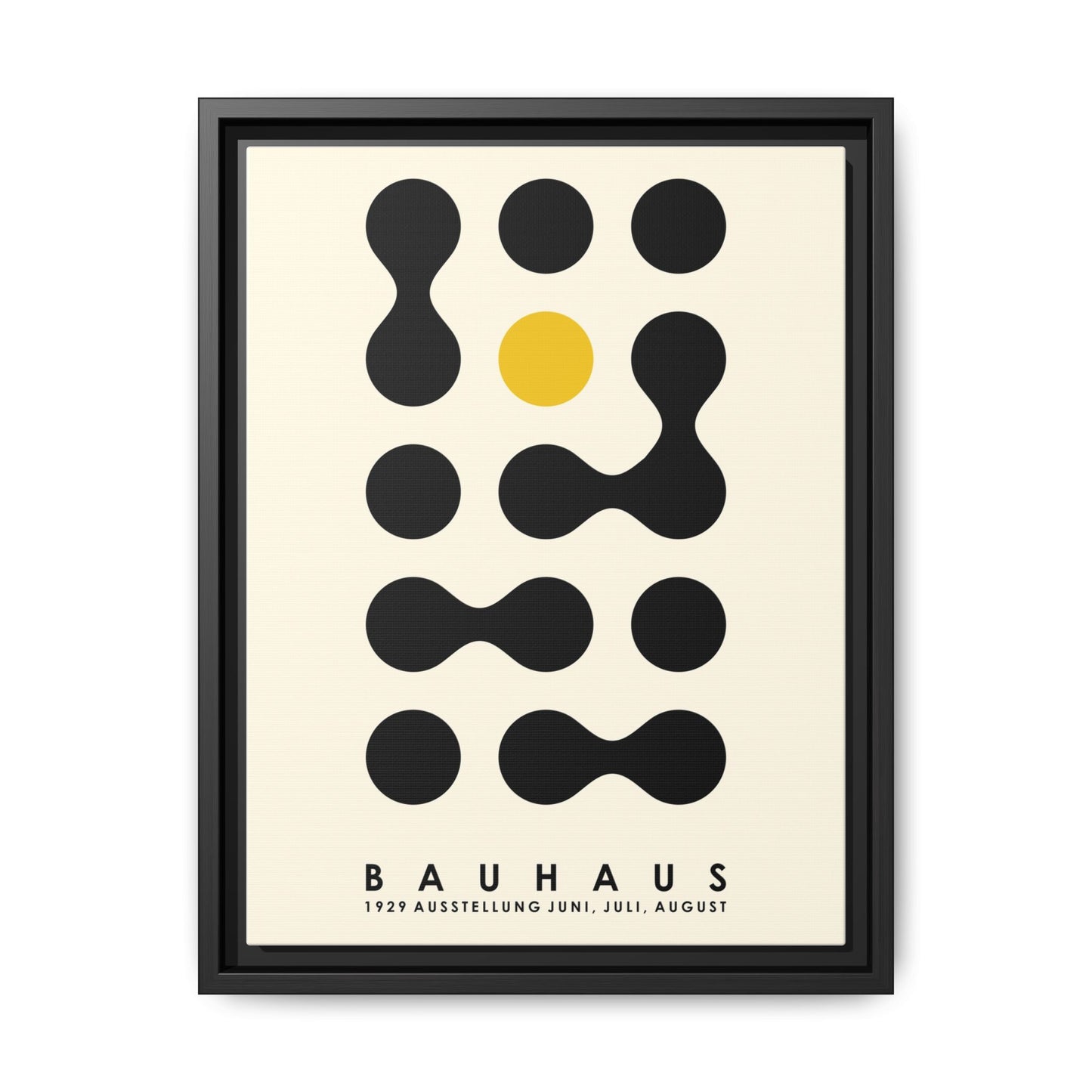 Bauhaus Inspired Framed Canvas Art - Modern Wall Decor