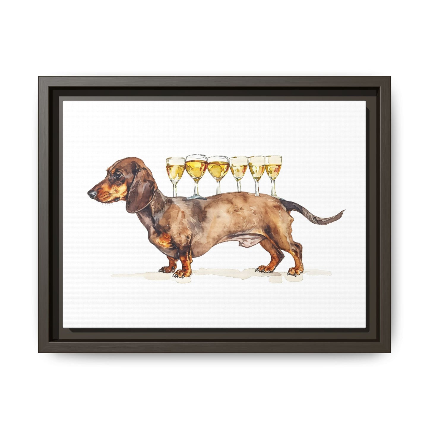 Dachshund Drink Art Print, Framed Wall Decor, Dog Lovers Gift, Pet Lover Decor, Funny Dog Art, Home Bar Decoration
