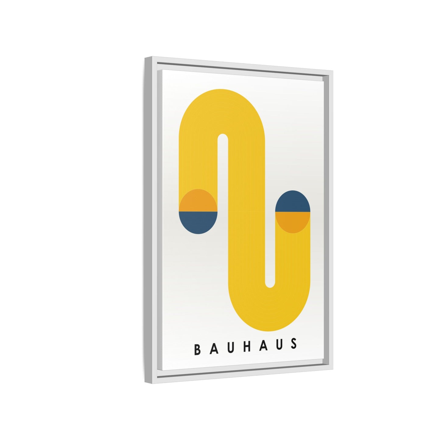 Bauhaus-Inspired Framed Matte Canvas Art - Modern Wall Decor