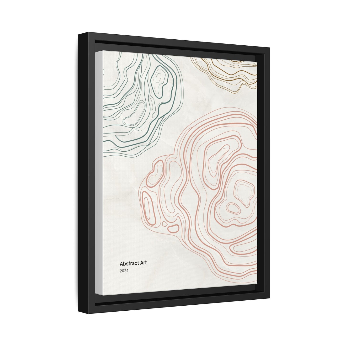 Abstract Multi-Color Framed Canvas Art Print - 2024 Decor