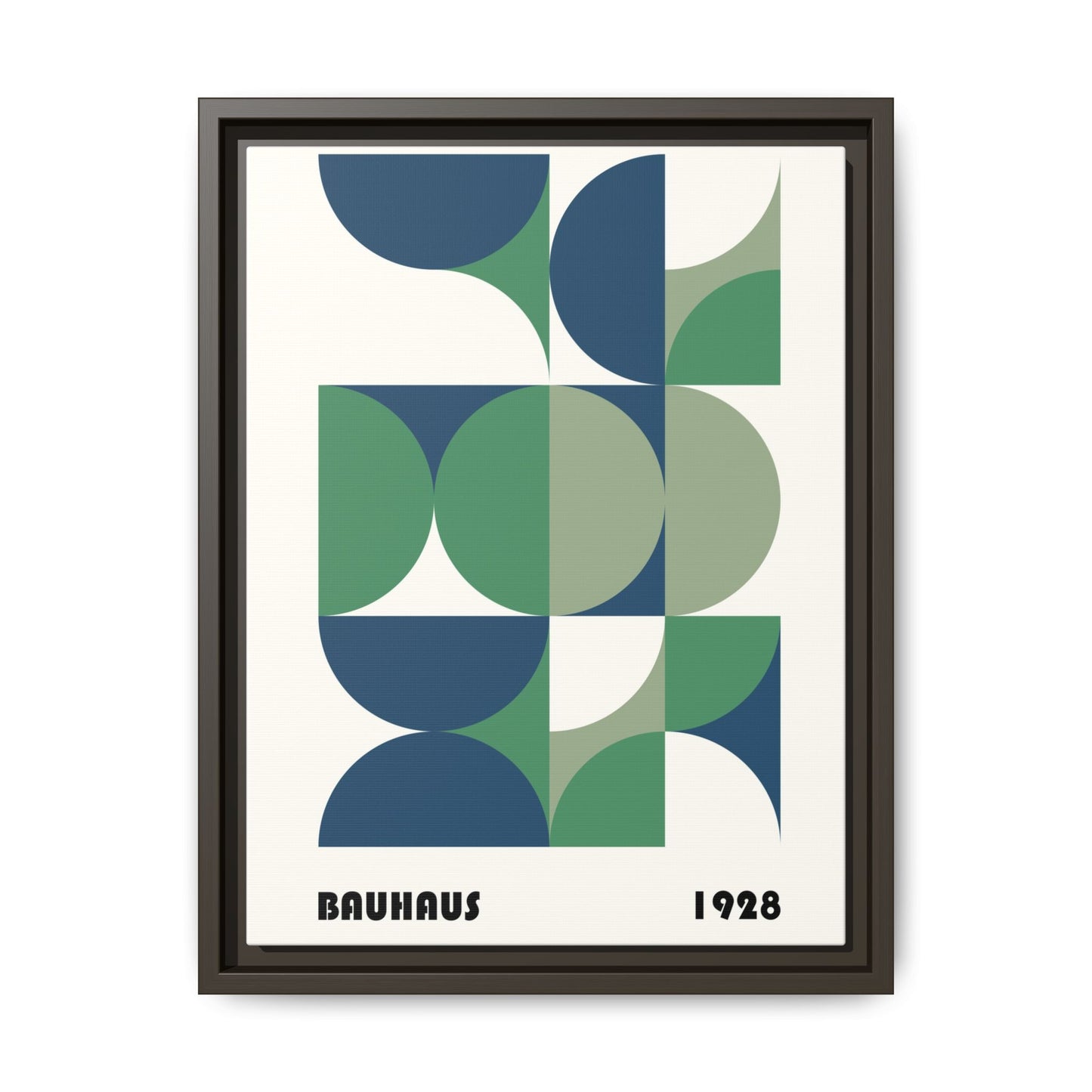 Modern Geometric Wall Art Print - Framed Multi-Color Canvas