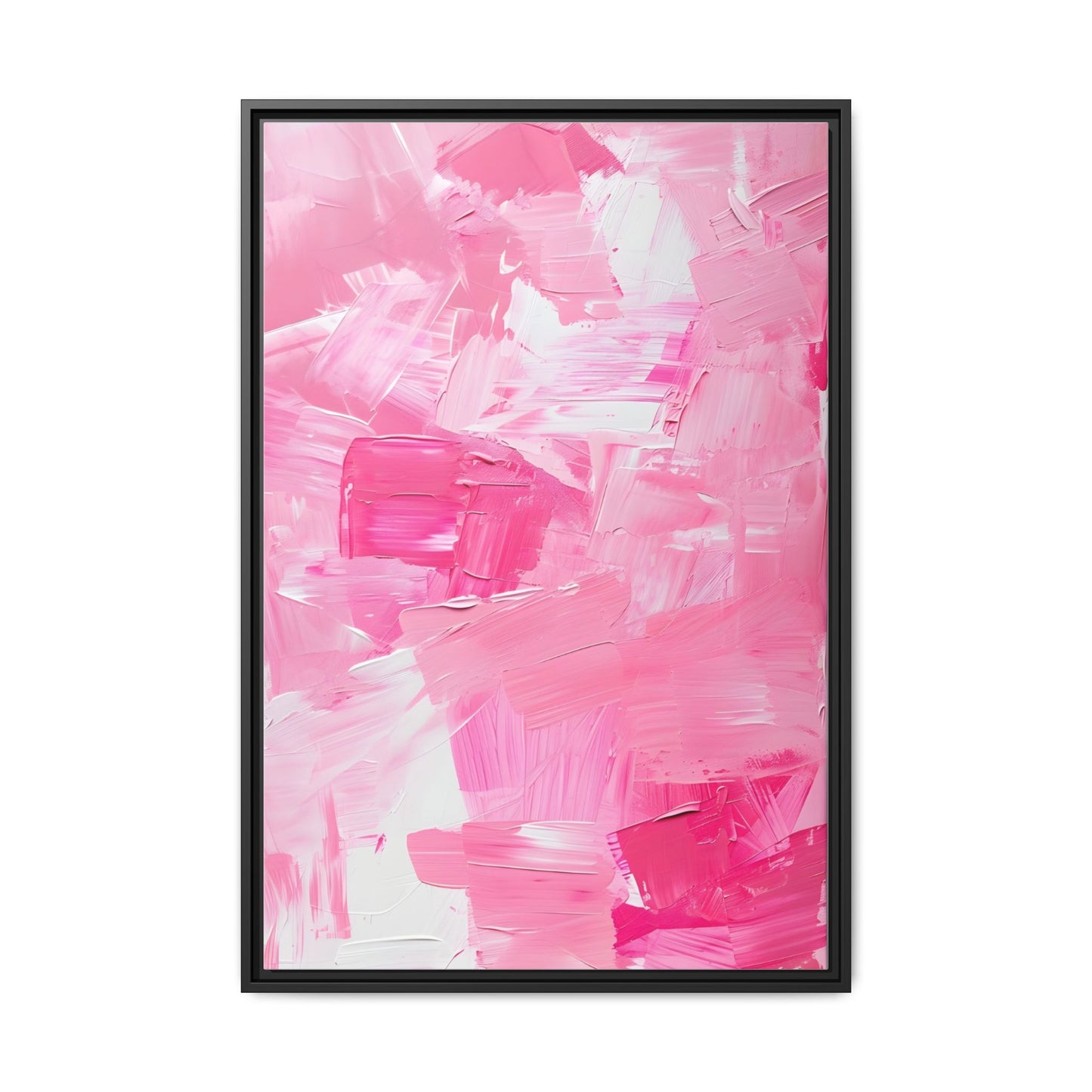 Framed Abstract Art Print, Modern Wall Decor for Home, Office, Pink Canvas, Chic Decor, Birthday Gift, Unique Artwork