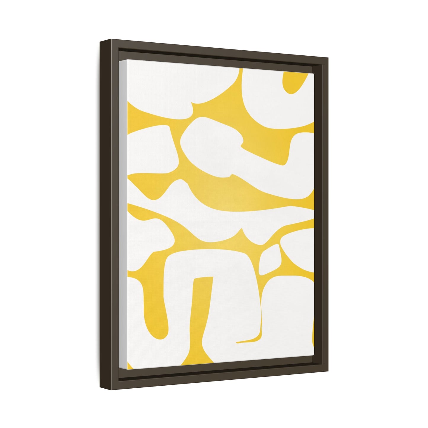 Abstract Yellow Art Print - Framed Matte Canvas Wall Decor