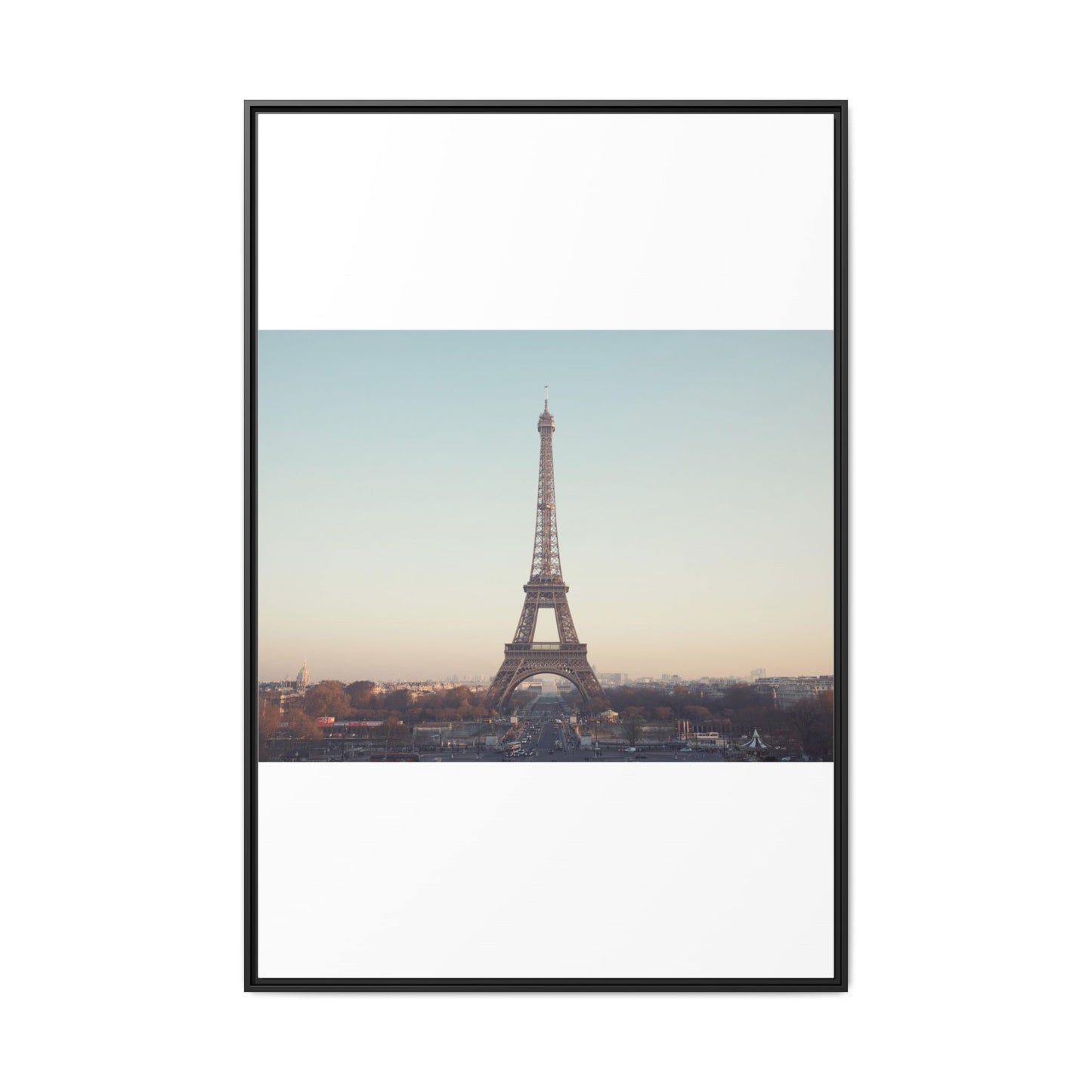 Eiffel Tower Matte Canvas Print - Framed Art for Paris Lovers