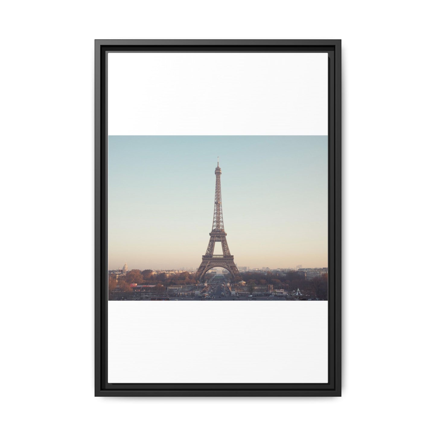 Eiffel Tower Matte Canvas Print - Framed Art for Paris Lovers