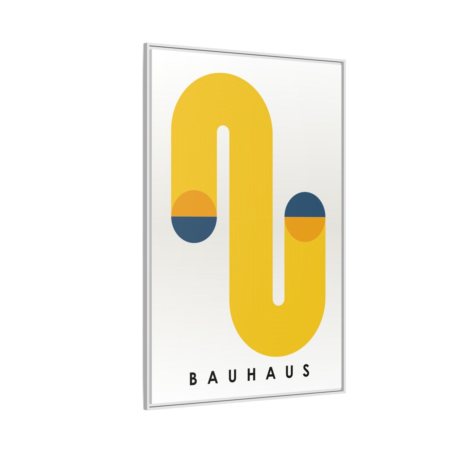 Bauhaus-Inspired Framed Matte Canvas Art - Modern Wall Decor