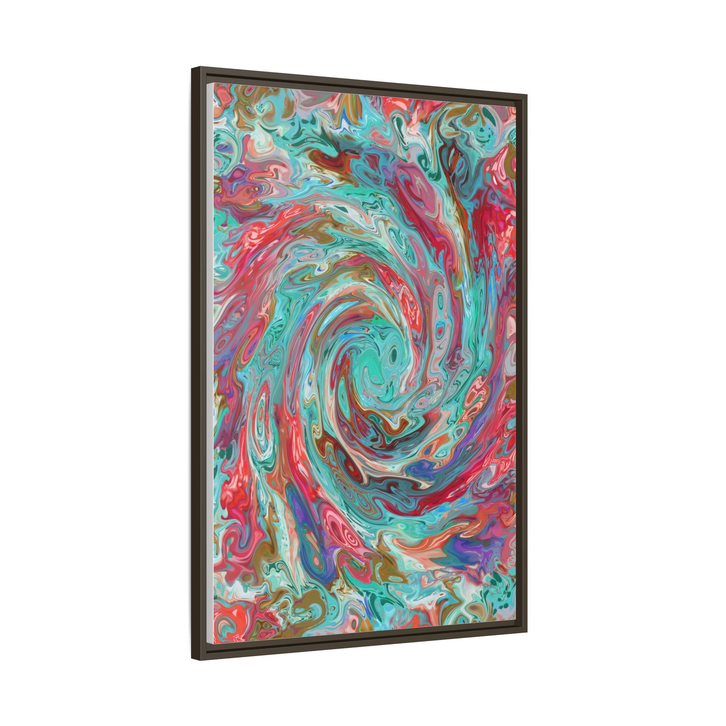 Vibrant Swirl Art Print - Multi-Color Framed Canvas Decor