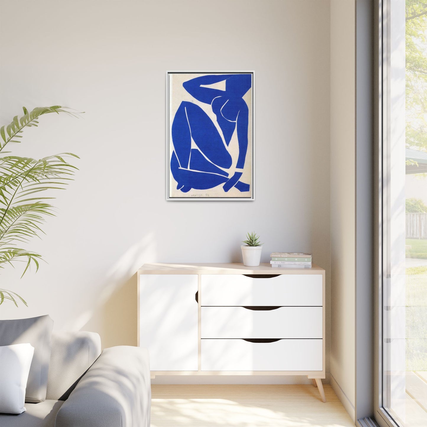 Framed Abstract Art Print, Modern Canvas Decor, Boho Home Wall Art, Unique Gift for Art Lovers, Stylish Living Room Decoration