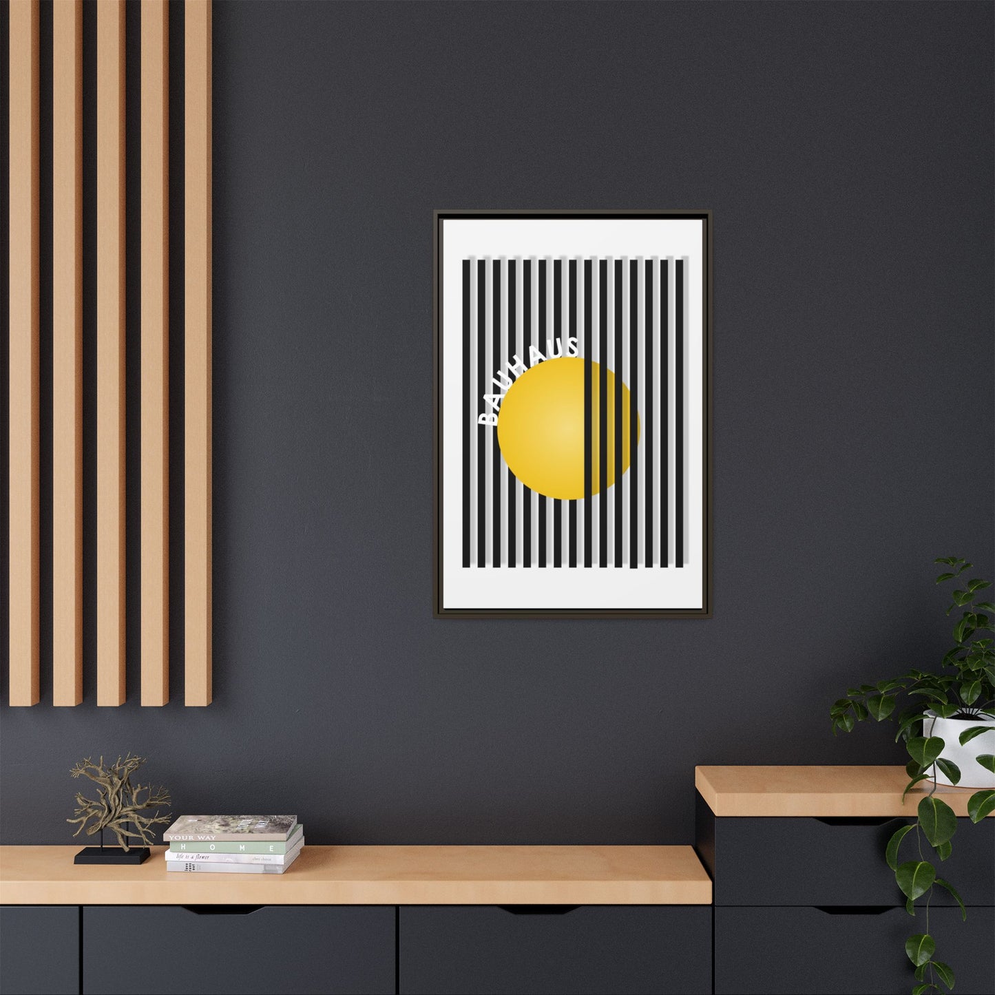 Bauhaus Art Canvas Framed Print - Modern Multi-color Wall Decor