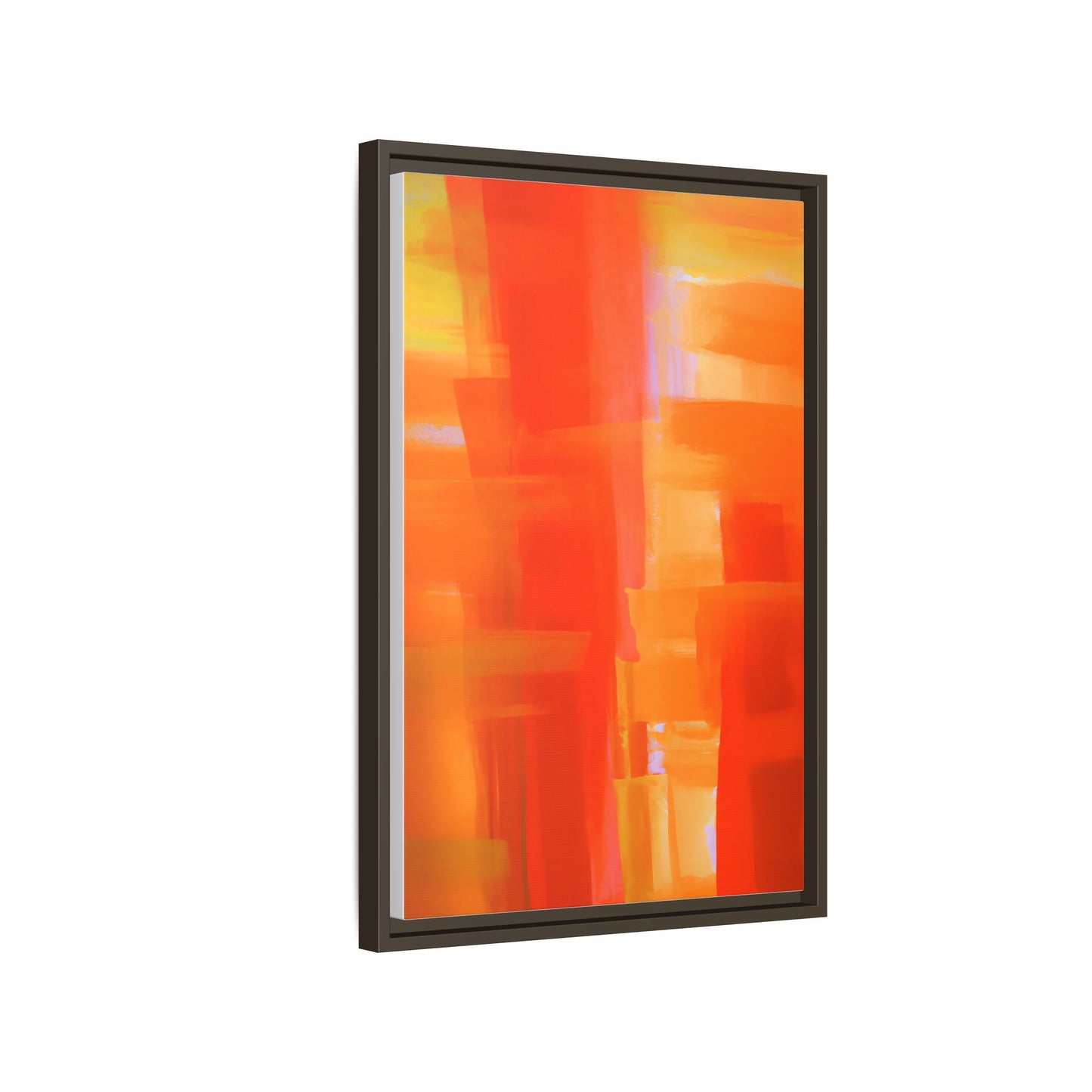 Vibrant Framed Canvas Art - Abstract Multi-Color Decor