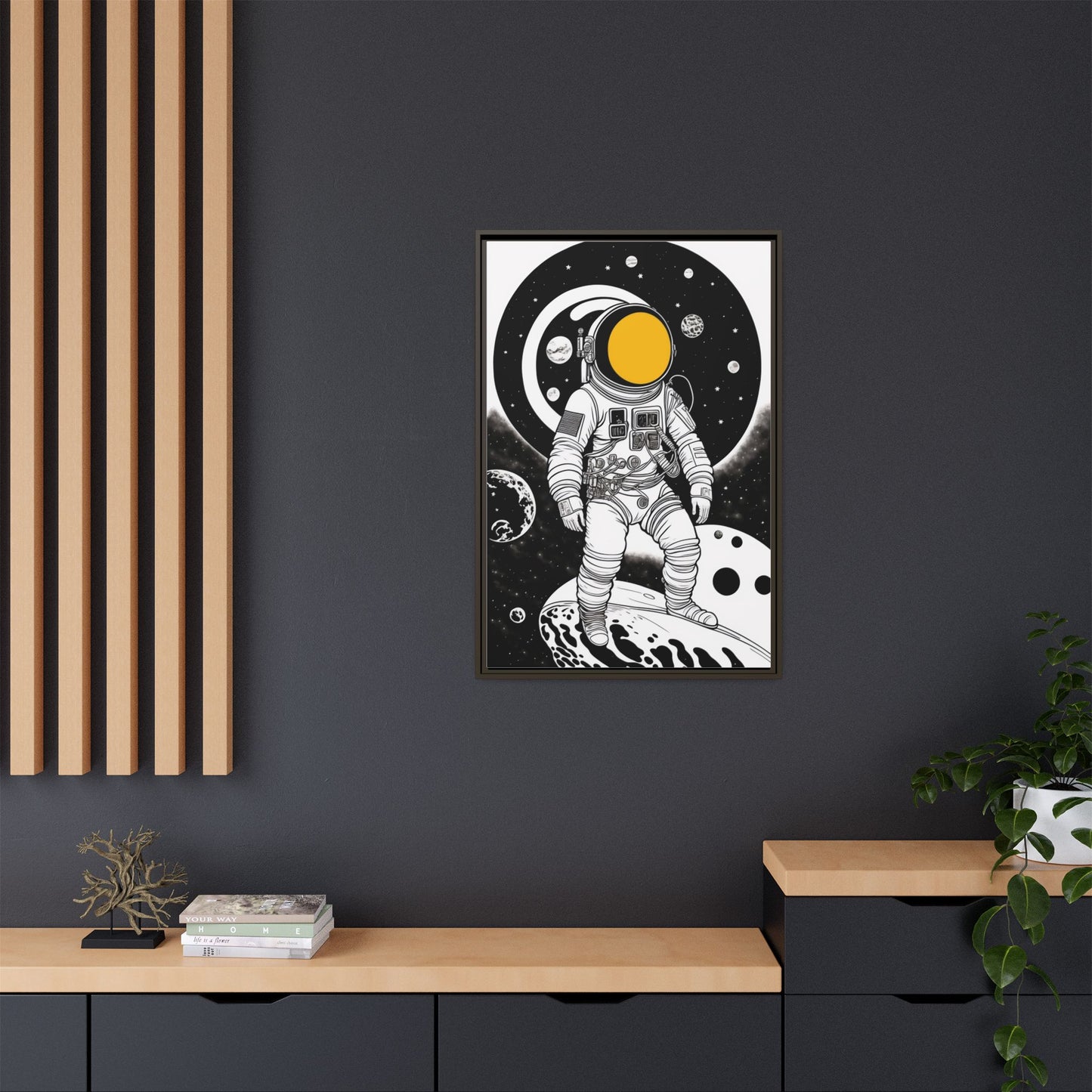 Astronaut Canvas Print, Cosmic Wall Art, Space Decor for Kids, Modern Home Decoration, Gift for Space Enthusiasts, Unique Astronaut Wall Art