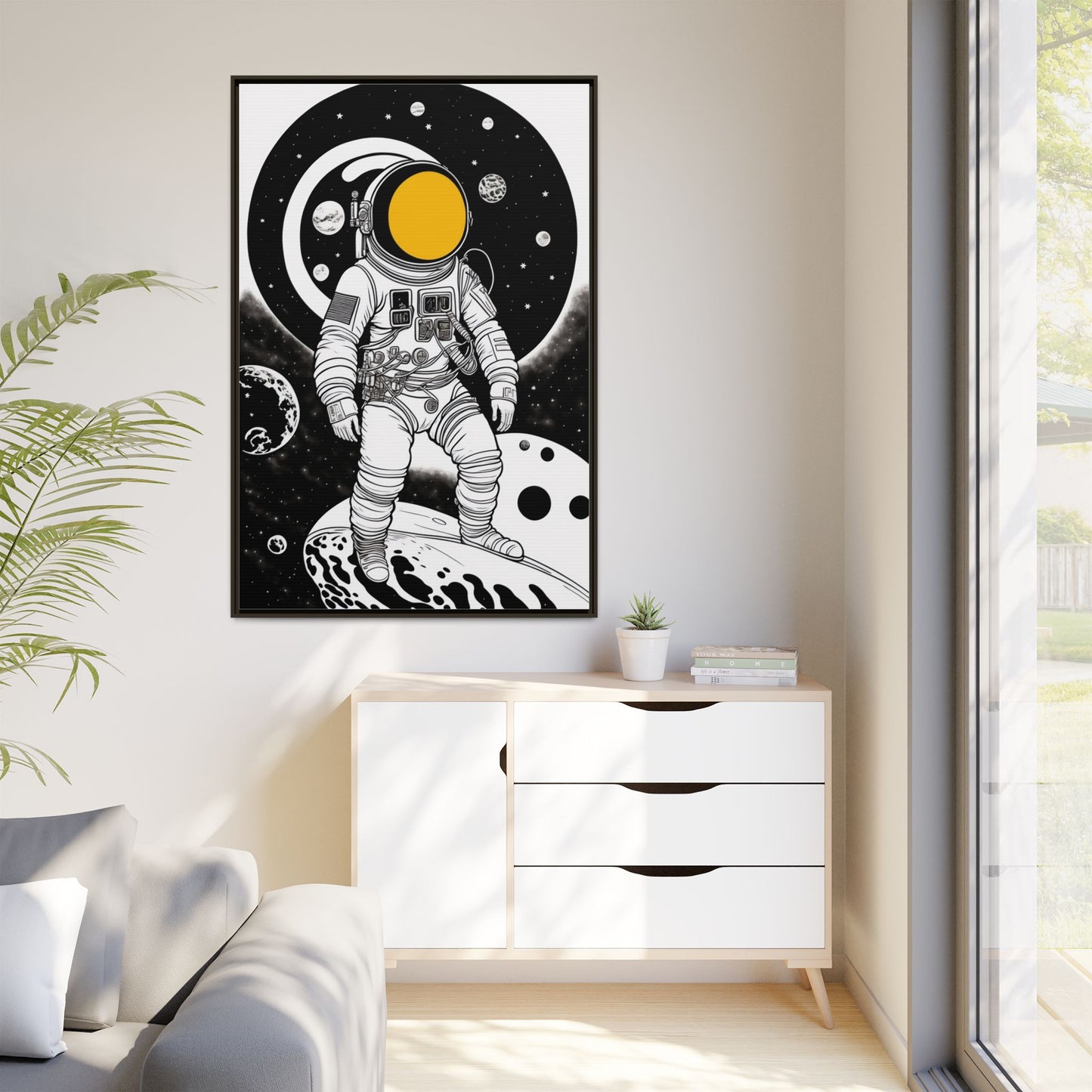 Astronaut Canvas Print, Cosmic Wall Art, Space Decor for Kids, Modern Home Decoration, Gift for Space Enthusiasts, Unique Astronaut Wall Art