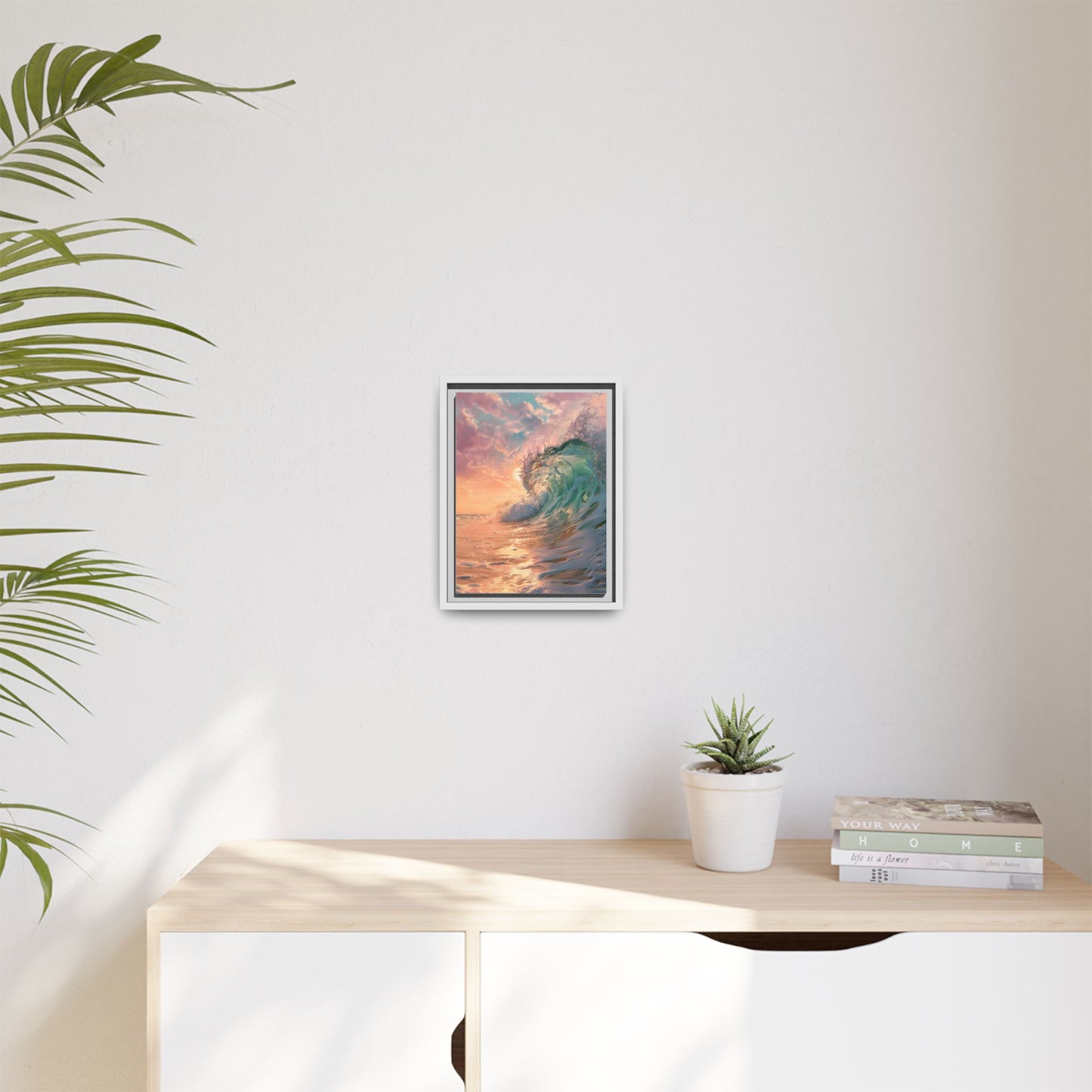 Ocean Wave Framed Canvas Print