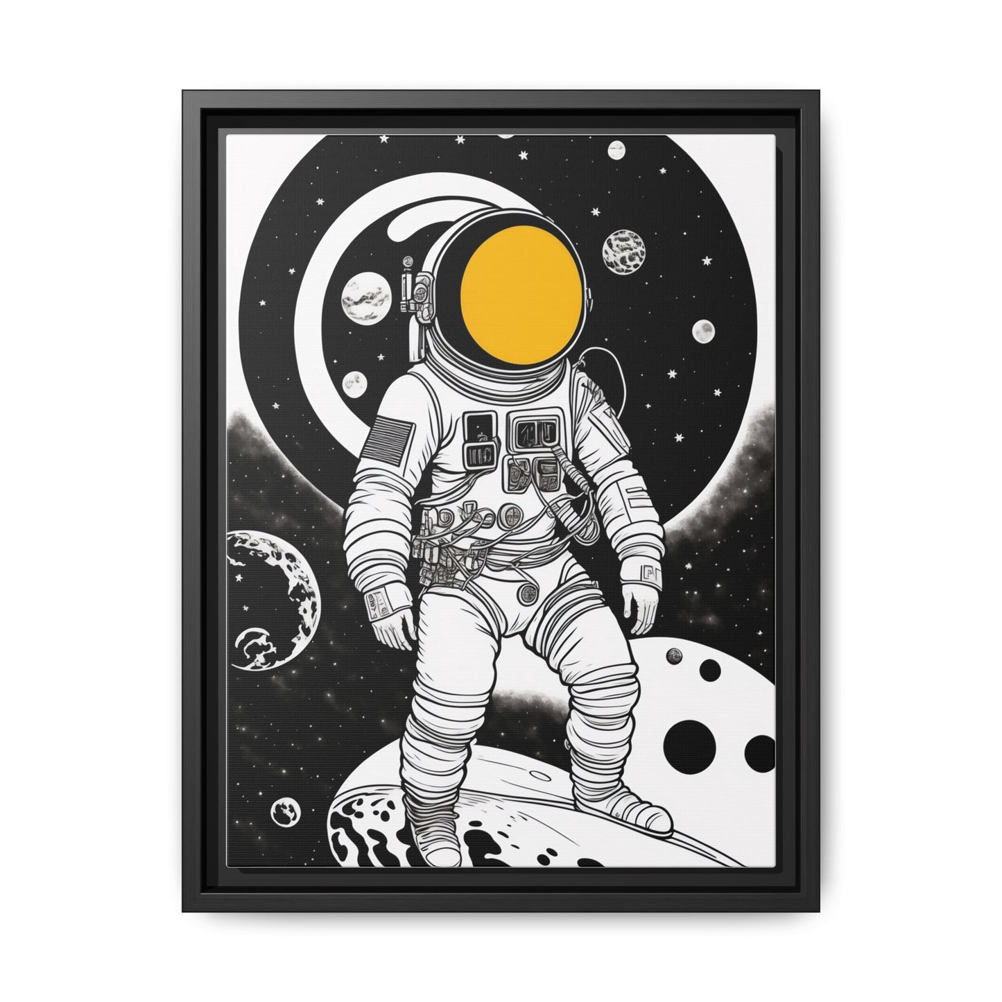 Astronaut Canvas Print, Cosmic Wall Art, Space Decor for Kids, Modern Home Decoration, Gift for Space Enthusiasts, Unique Astronaut Wall Art