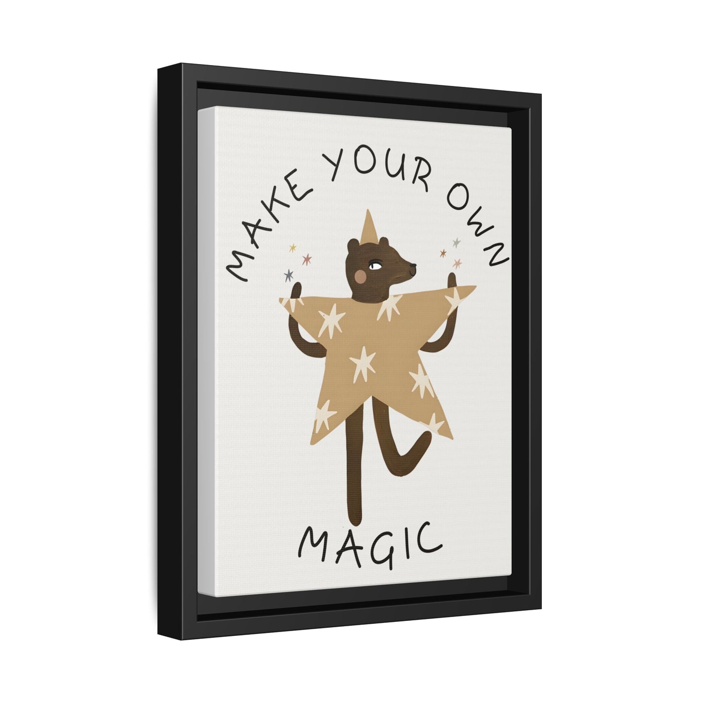 Magic-Inspiring Framed Canvas Art | Home Decor, Wall Art, Inspirational Gift, Bear Decor, Kids Room Artwork