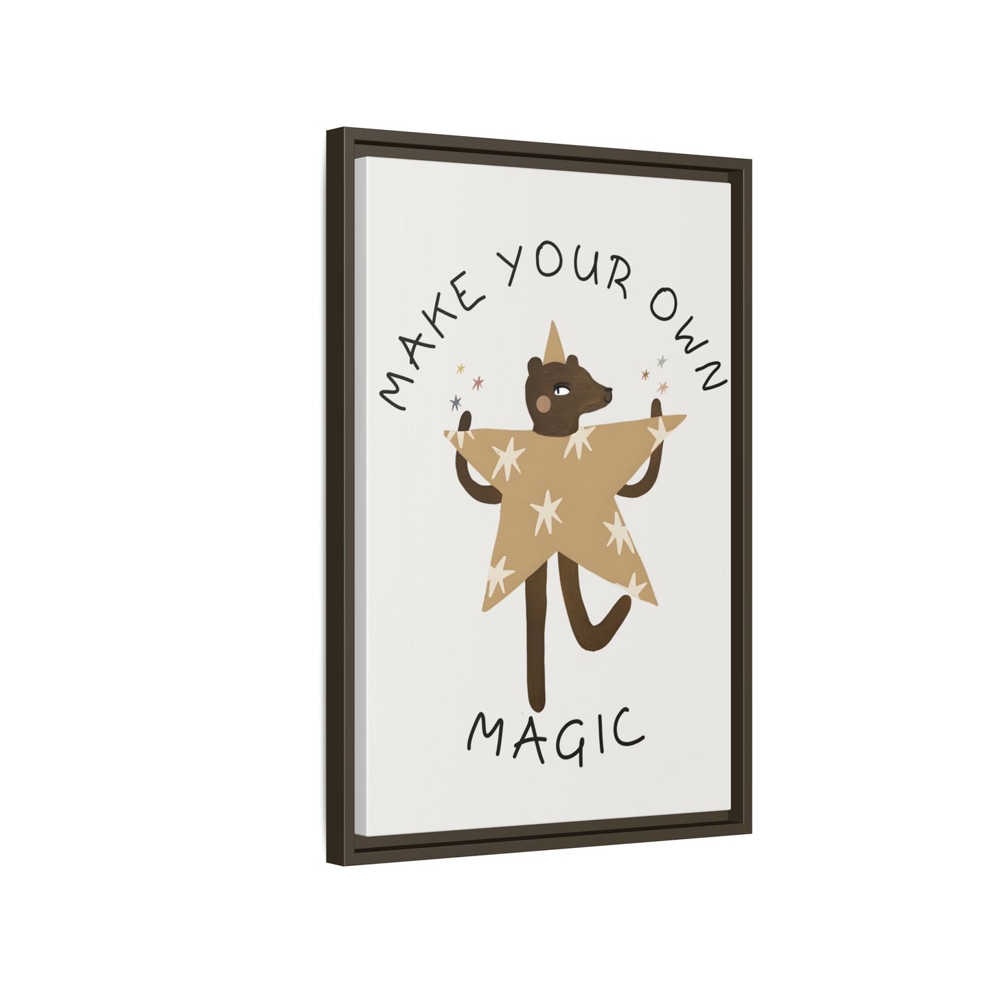 Magic-Inspiring Framed Canvas Art | Home Decor, Wall Art, Inspirational Gift, Bear Decor, Kids Room Artwork