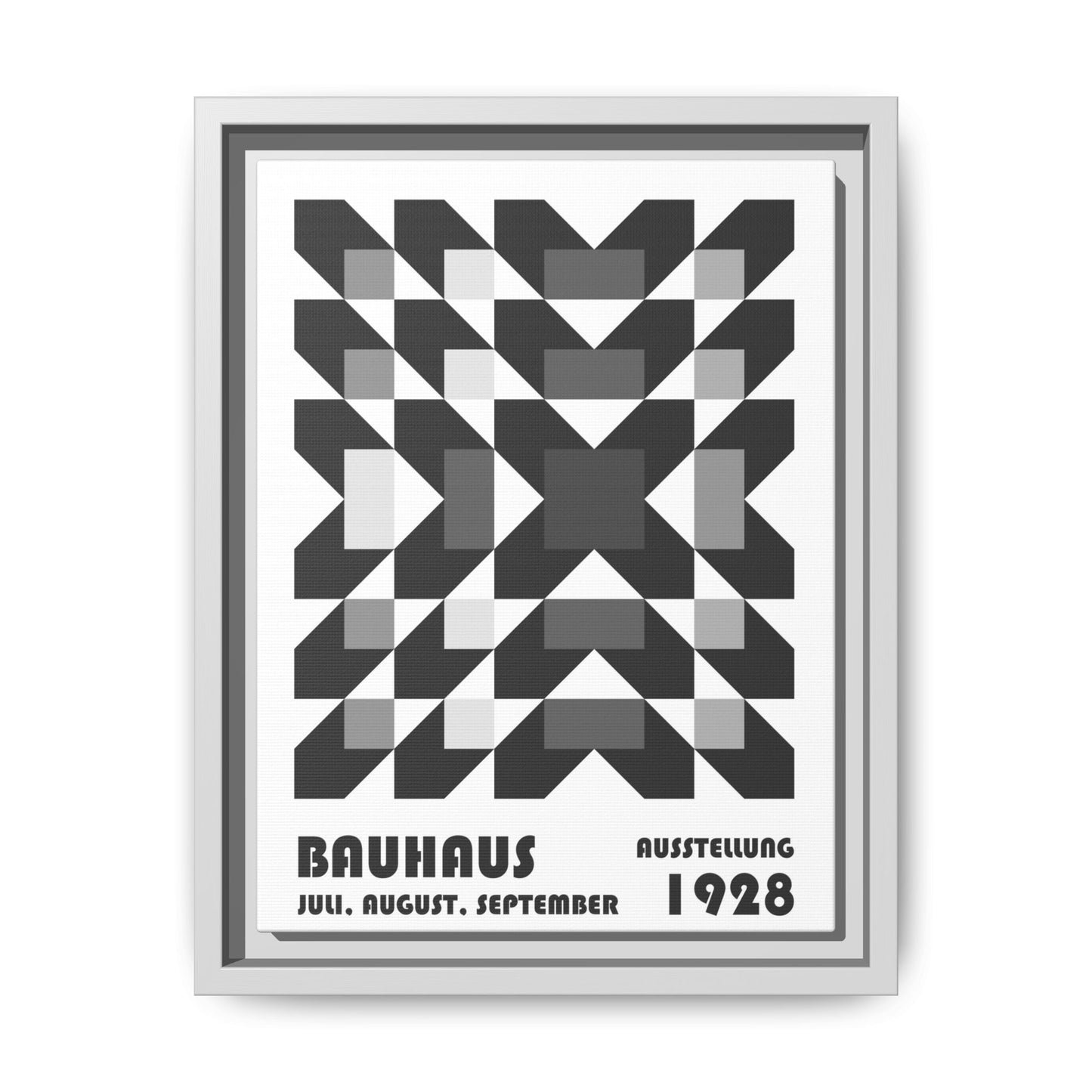 Bauhaus Abstract Framed Canvas Art - Modern Wall Decor for Design Lovers