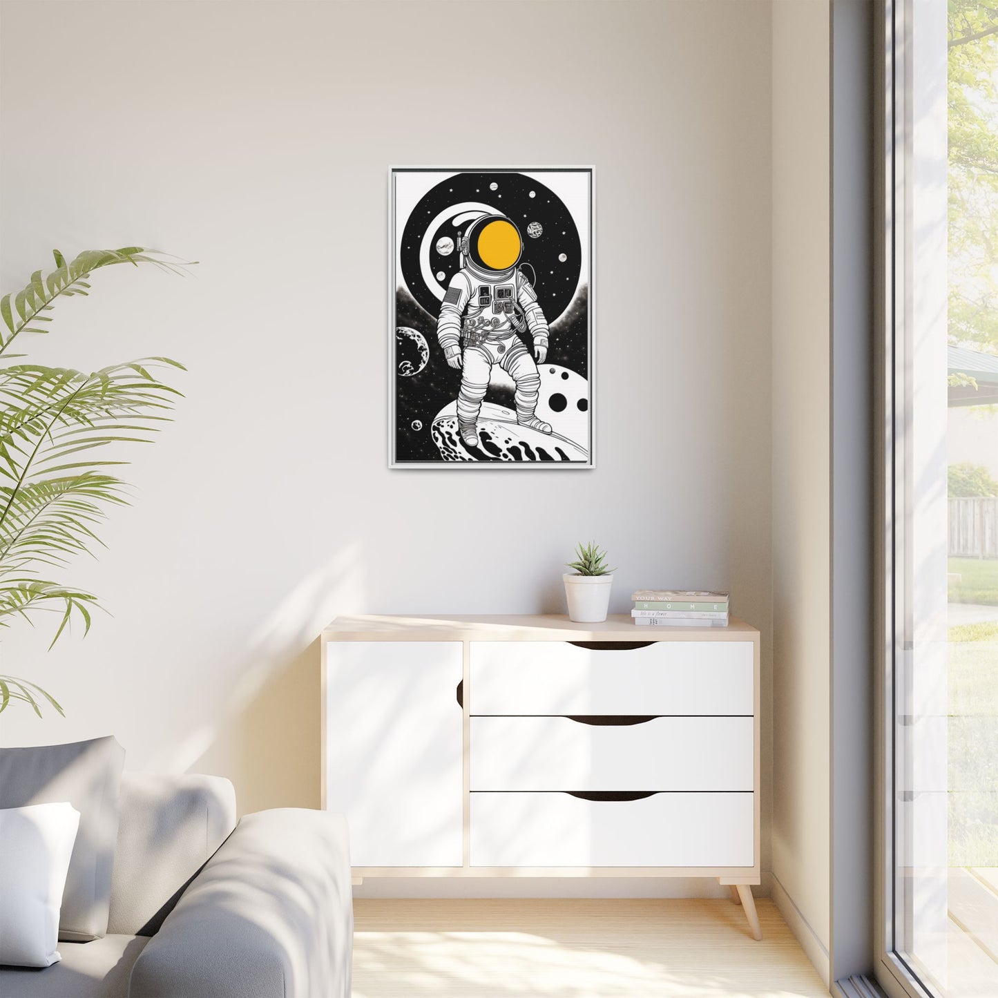 Astronaut Canvas Print, Cosmic Wall Art, Space Decor for Kids, Modern Home Decoration, Gift for Space Enthusiasts, Unique Astronaut Wall Art