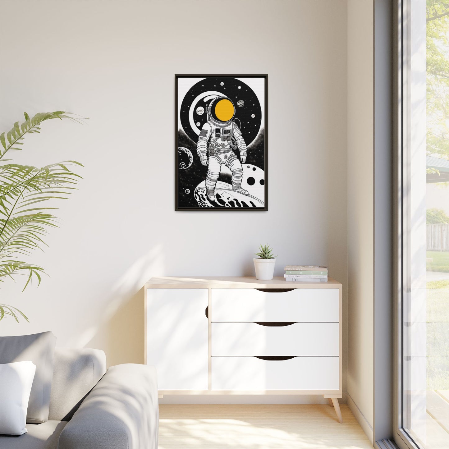 Astronaut Canvas Print, Cosmic Wall Art, Space Decor for Kids, Modern Home Decoration, Gift for Space Enthusiasts, Unique Astronaut Wall Art