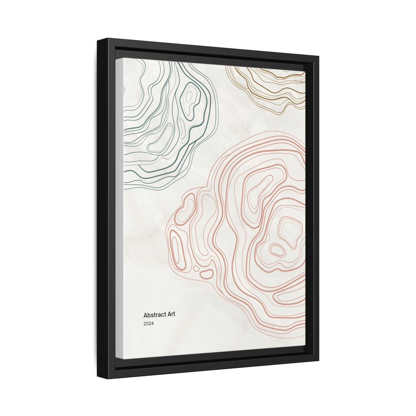 Abstract Multi-Color Framed Canvas Art Print - 2024 Decor
