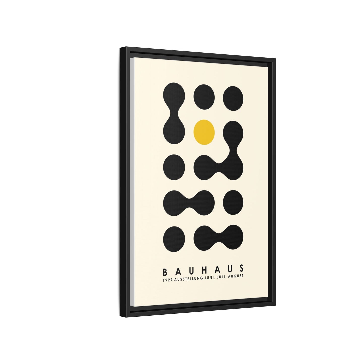 Bauhaus Inspired Framed Canvas Art - Modern Wall Decor