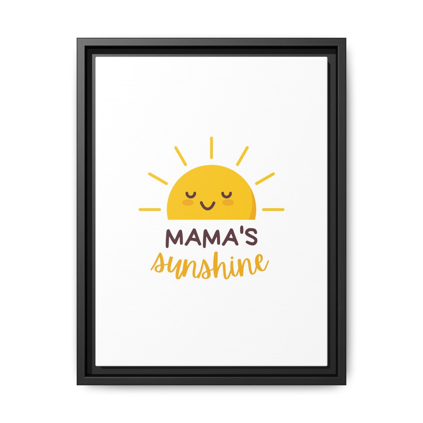 Framed Canvas Art Print, Cheerful Sun Decor for Mother's Day, Kids Room Wall Art, Positive Vibes Poster, Gift for Moms