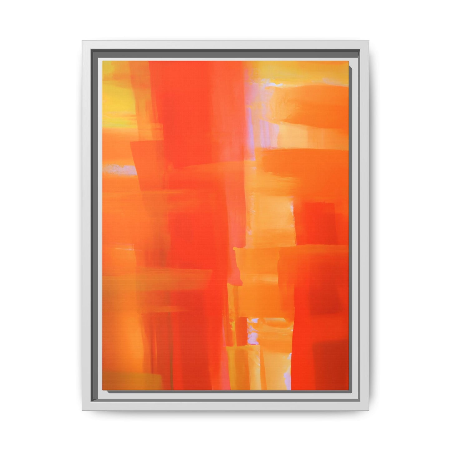 Vibrant Framed Canvas Art - Abstract Multi-Color Decor