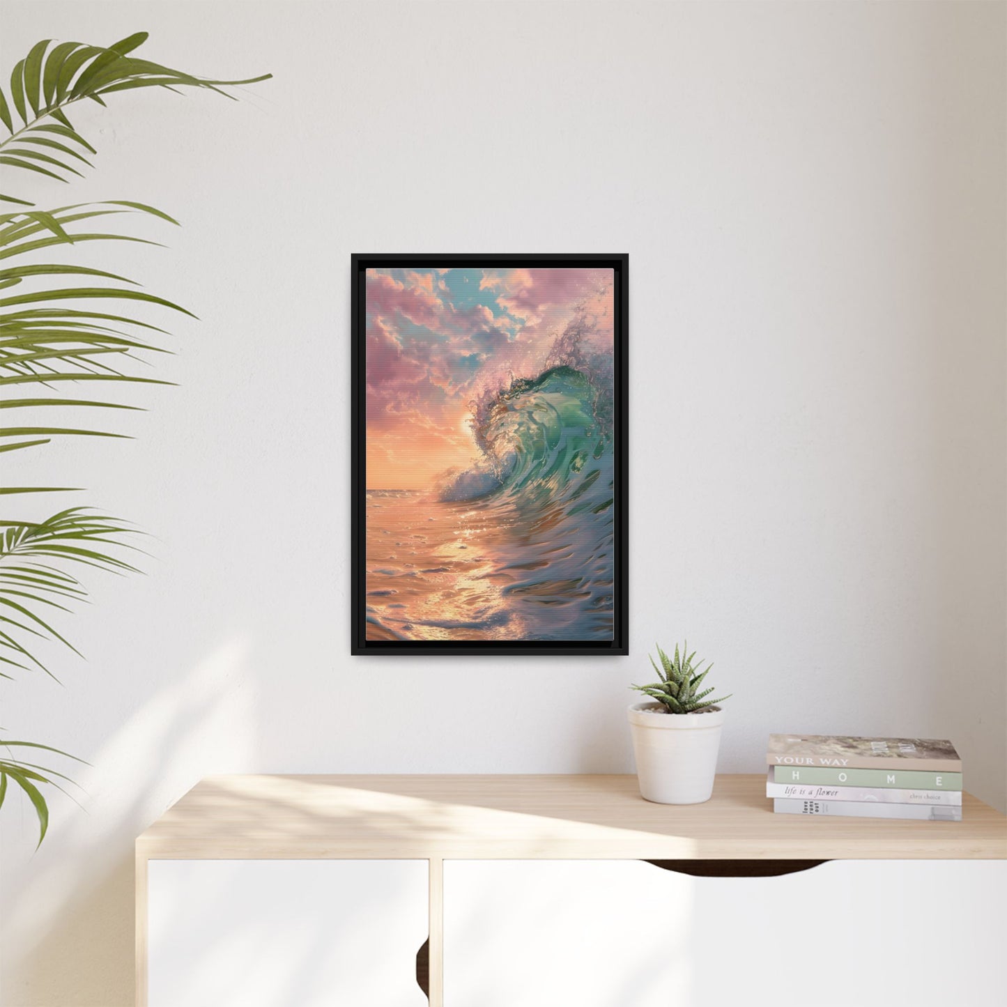 Ocean Wave Framed Canvas Print