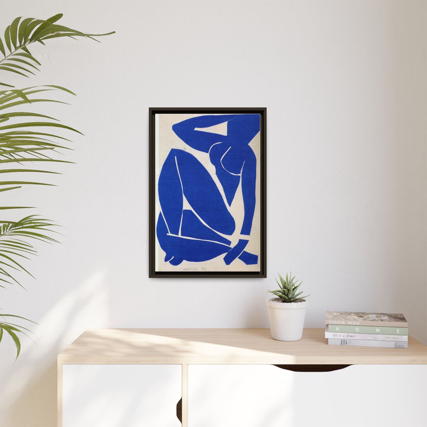Framed Abstract Art Print, Modern Canvas Decor, Boho Home Wall Art, Unique Gift for Art Lovers, Stylish Living Room Decoration
