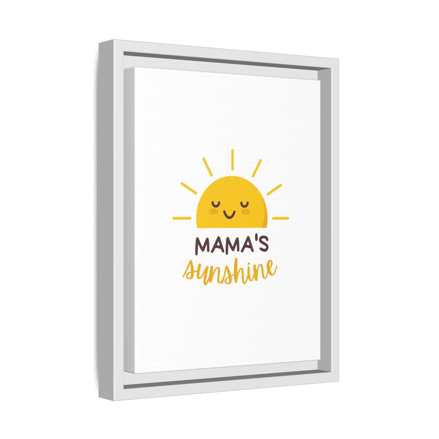 Framed Canvas Art Print, Cheerful Sun Decor for Mother's Day, Kids Room Wall Art, Positive Vibes Poster, Gift for Moms