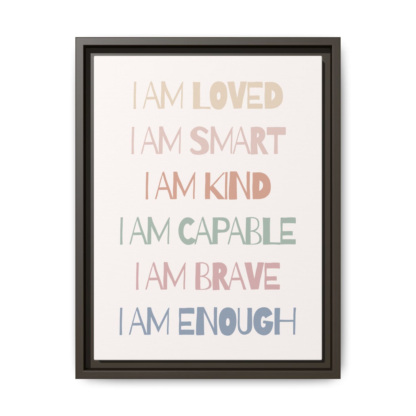 Inspirational Wall Art Print, Positive Affirmation Decor, Mindfulness Gift, Motivational Artwork, Home Office Wall Decor, Uplifting Canvas