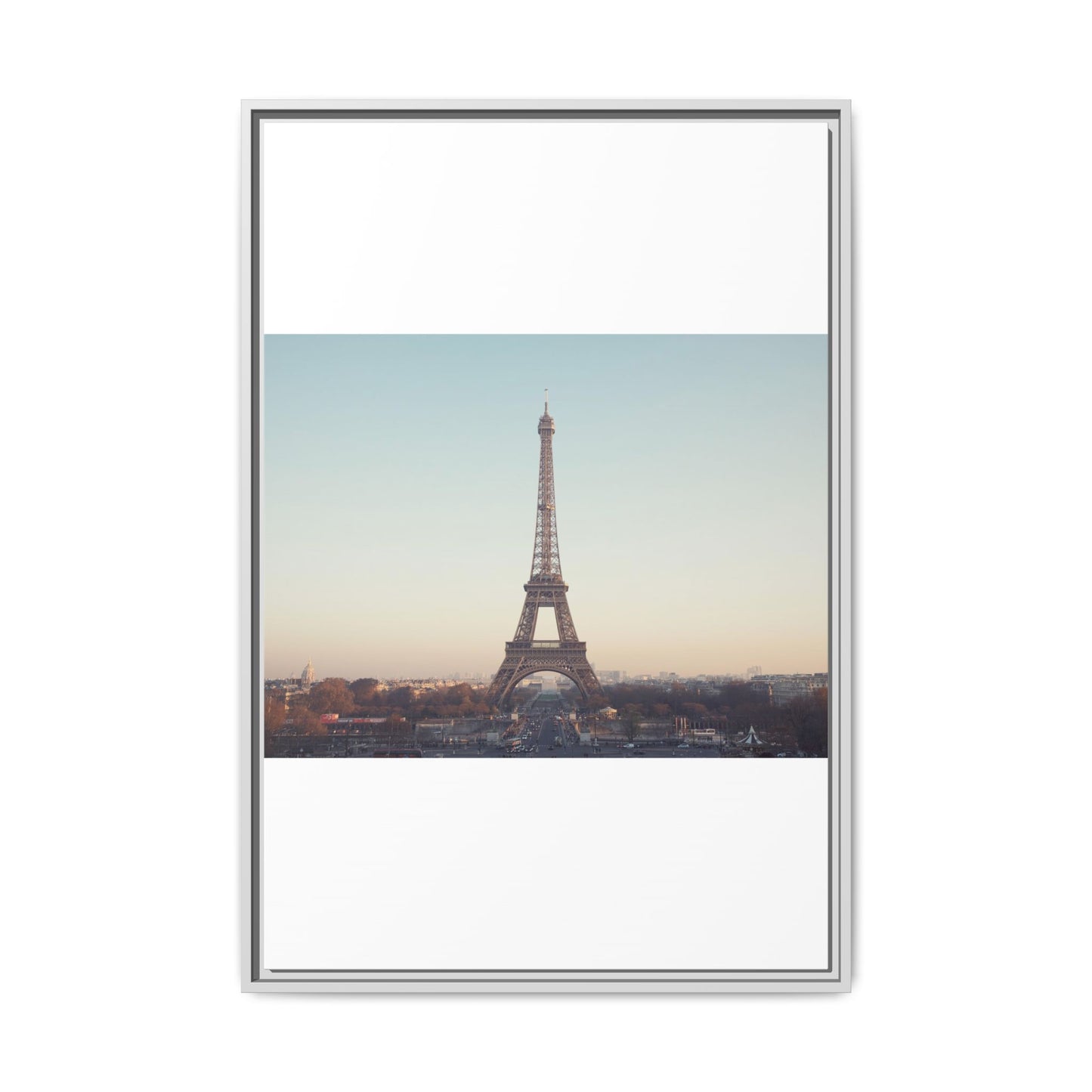 Eiffel Tower Matte Canvas Print - Framed Art for Paris Lovers