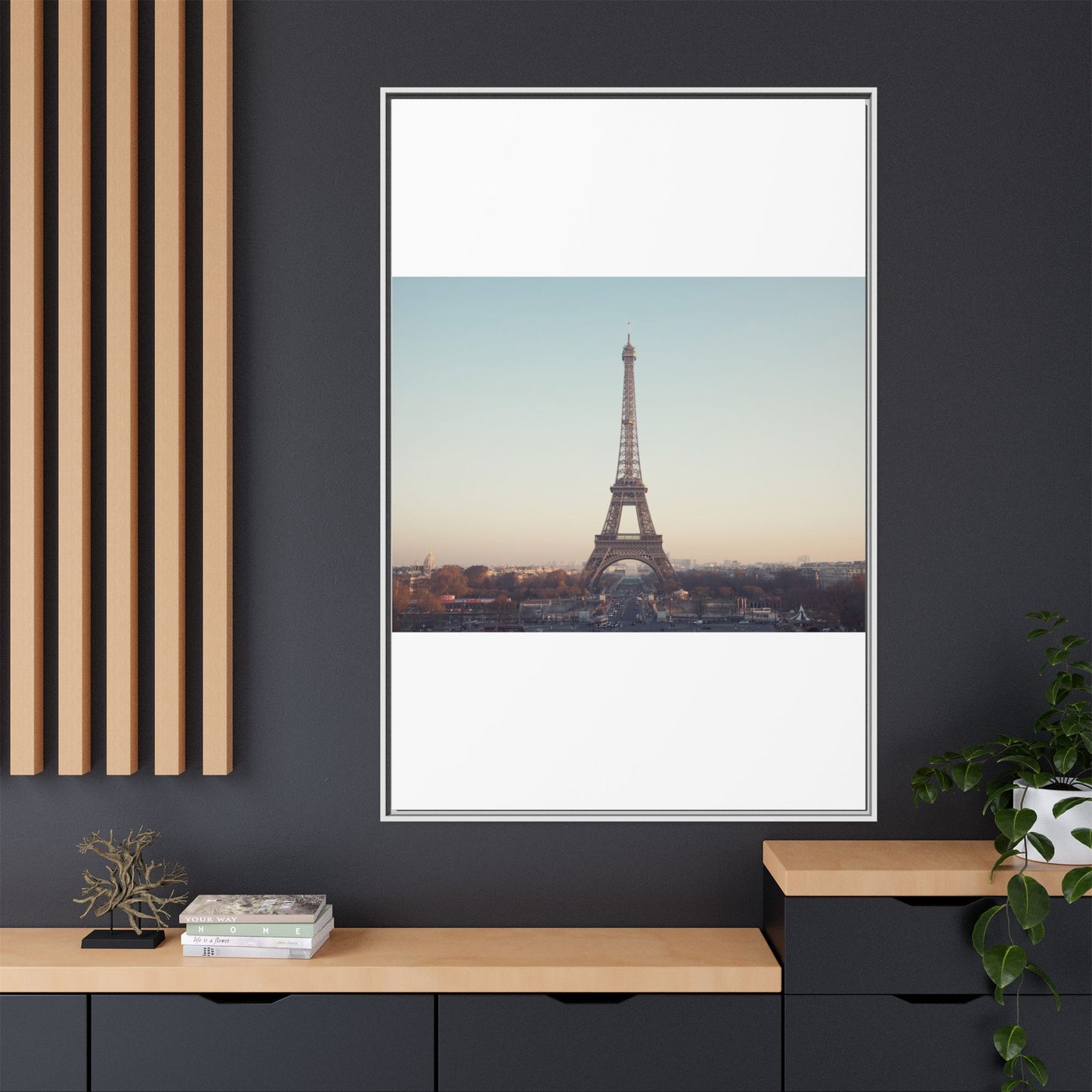 Eiffel Tower Matte Canvas Print - Framed Art for Paris Lovers