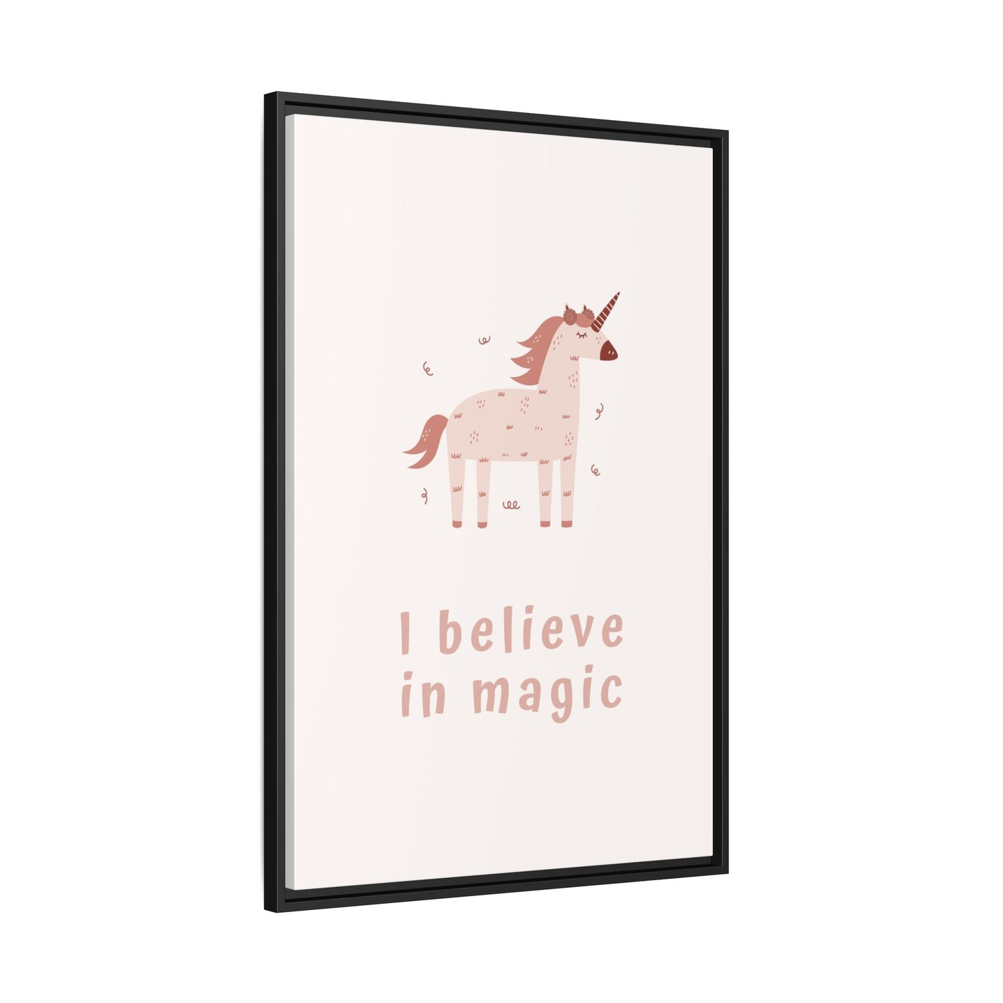 Framed Unicorn Art Print, Magical Home Decor for Kids, Whimsical Nursery Wall Art, Belief in Magic Poster, Gift for Unicorn Lovers