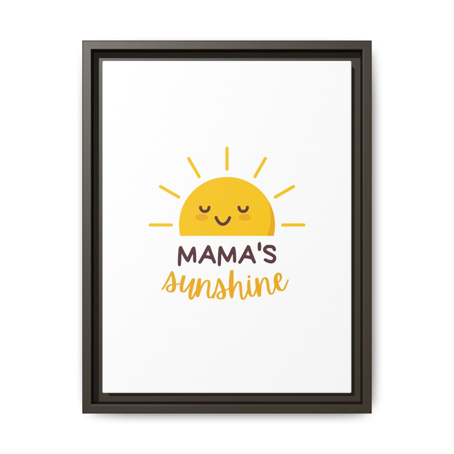 Framed Canvas Art Print, Cheerful Sun Decor for Mother's Day, Kids Room Wall Art, Positive Vibes Poster, Gift for Moms