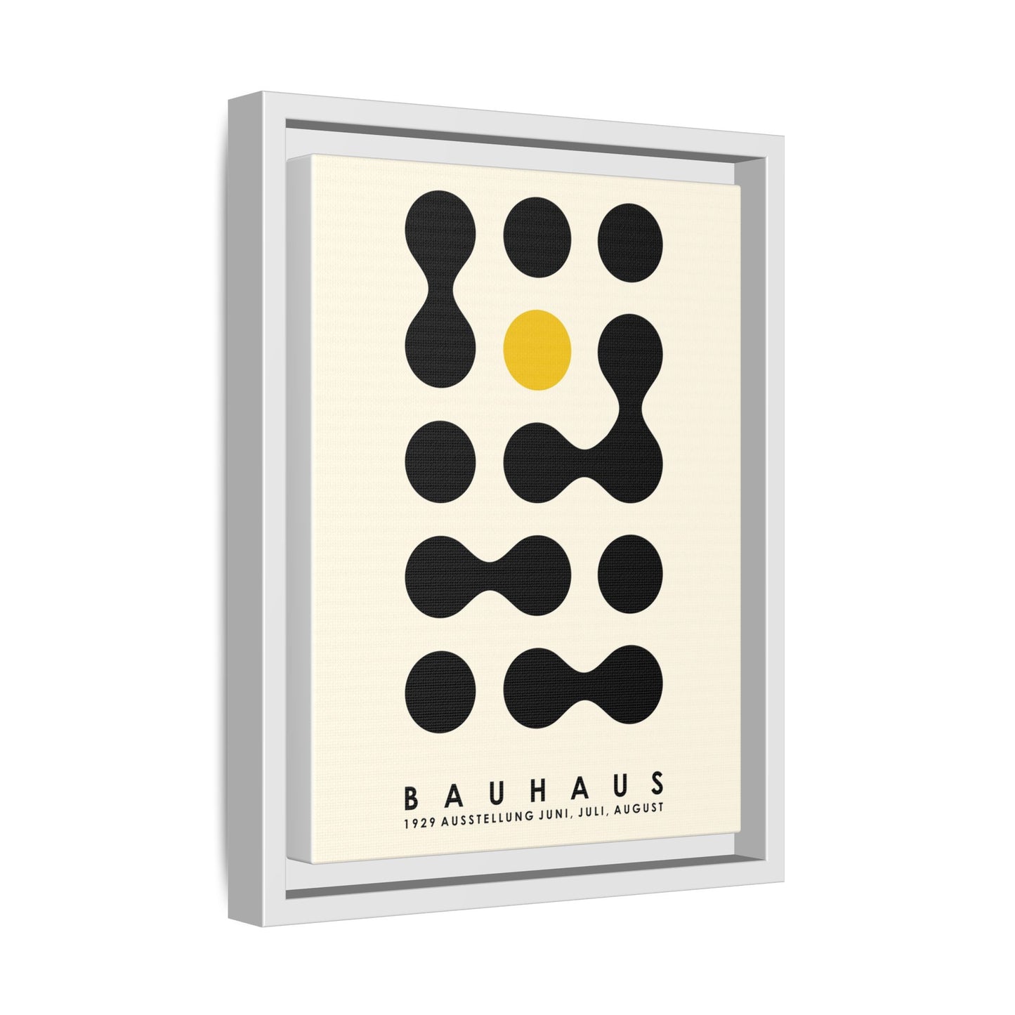 Bauhaus Inspired Framed Canvas Art - Modern Wall Decor