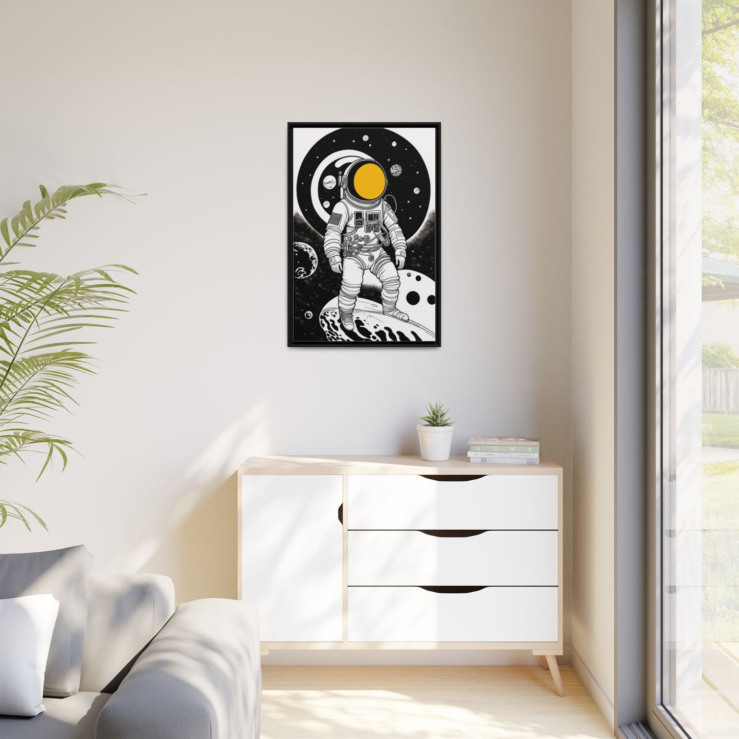 Astronaut Canvas Print, Cosmic Wall Art, Space Decor for Kids, Modern Home Decoration, Gift for Space Enthusiasts, Unique Astronaut Wall Art