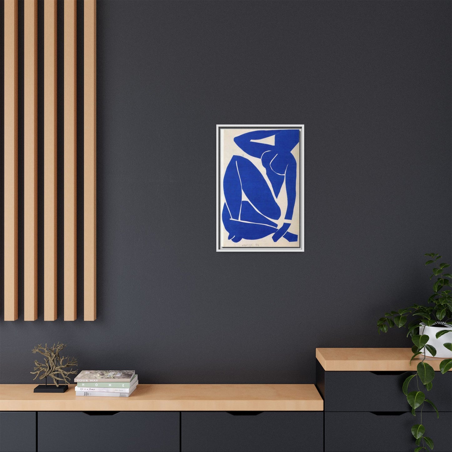Framed Abstract Art Print, Modern Canvas Decor, Boho Home Wall Art, Unique Gift for Art Lovers, Stylish Living Room Decoration