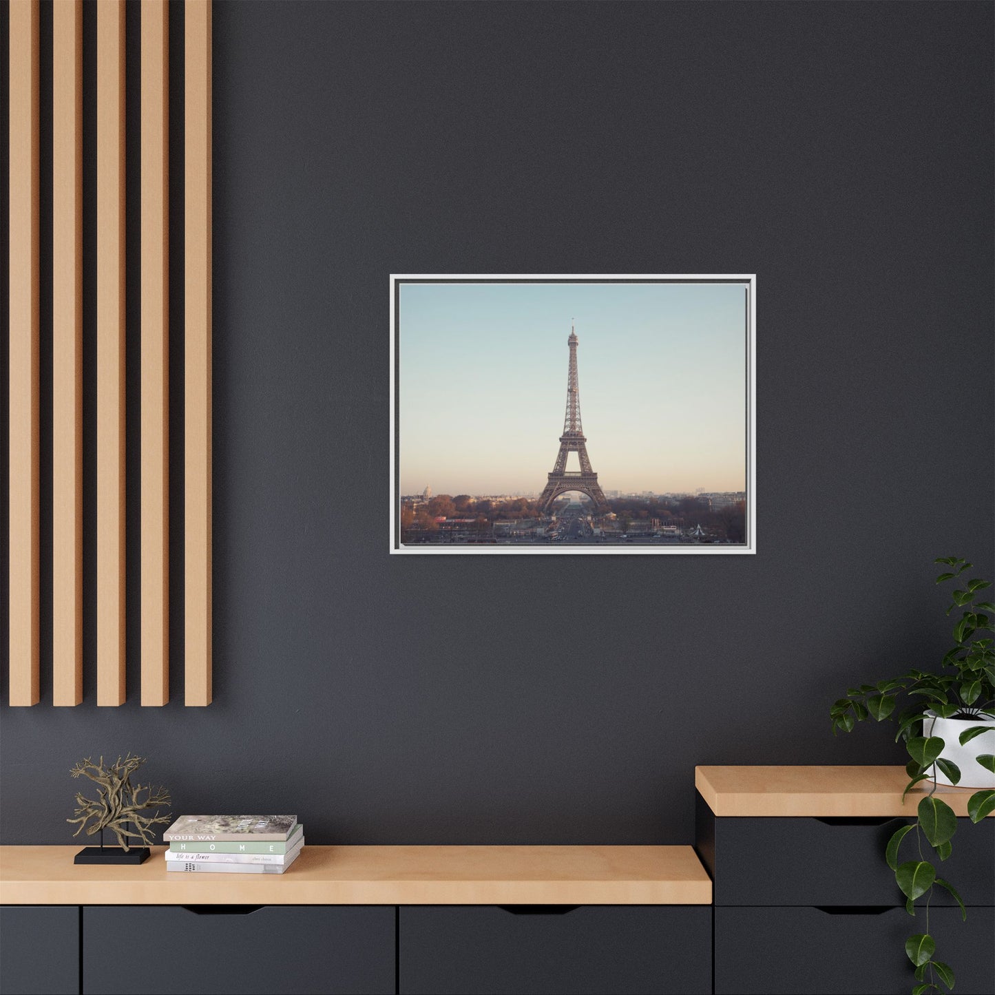 Eiffel Tower Matte Canvas Print - Framed Art for Paris Lovers