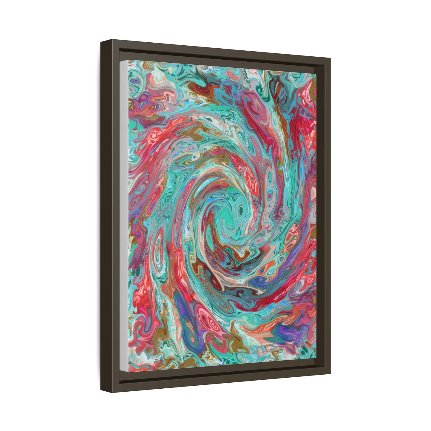 Vibrant Swirl Art Print - Multi-Color Framed Canvas Decor