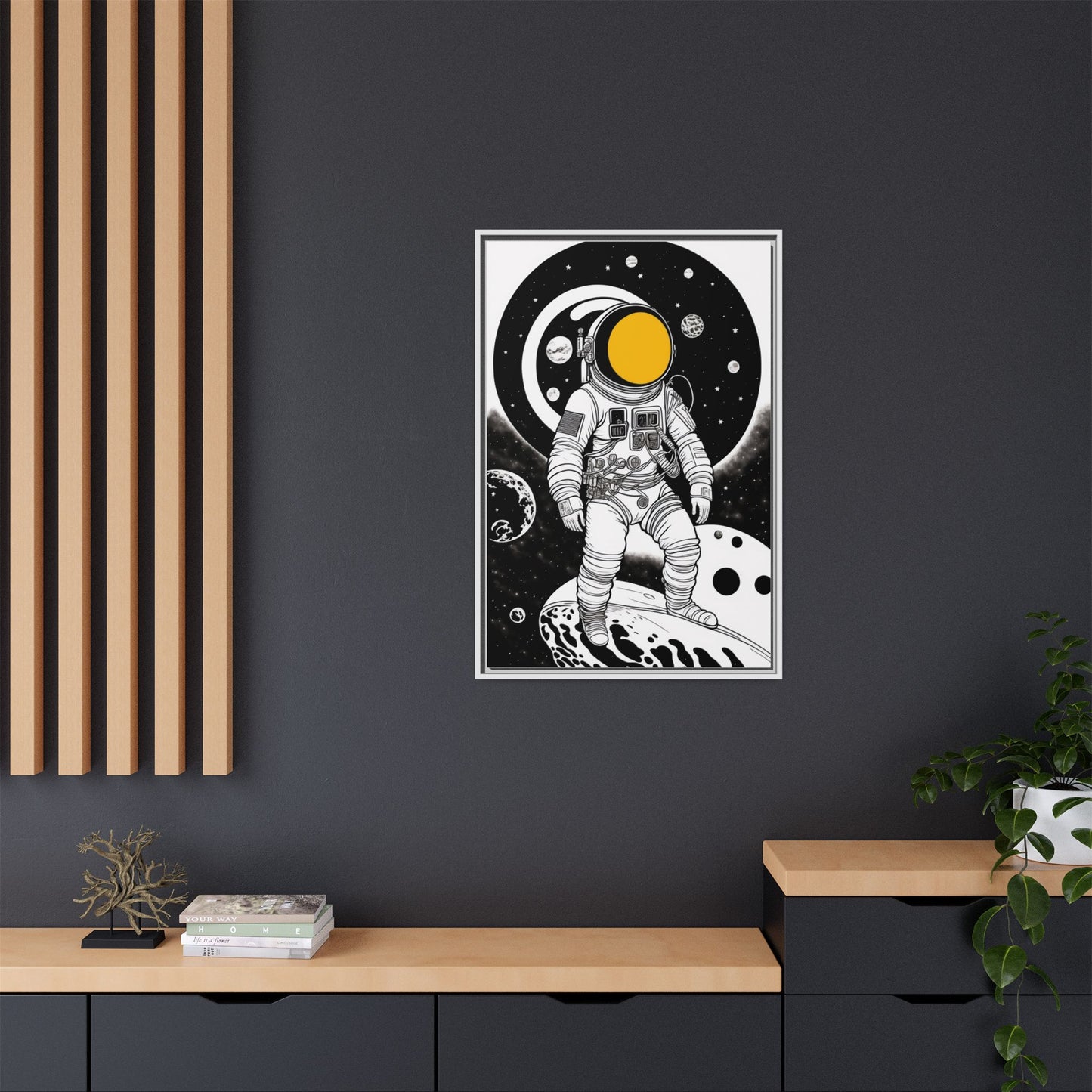 Astronaut Canvas Print, Cosmic Wall Art, Space Decor for Kids, Modern Home Decoration, Gift for Space Enthusiasts, Unique Astronaut Wall Art